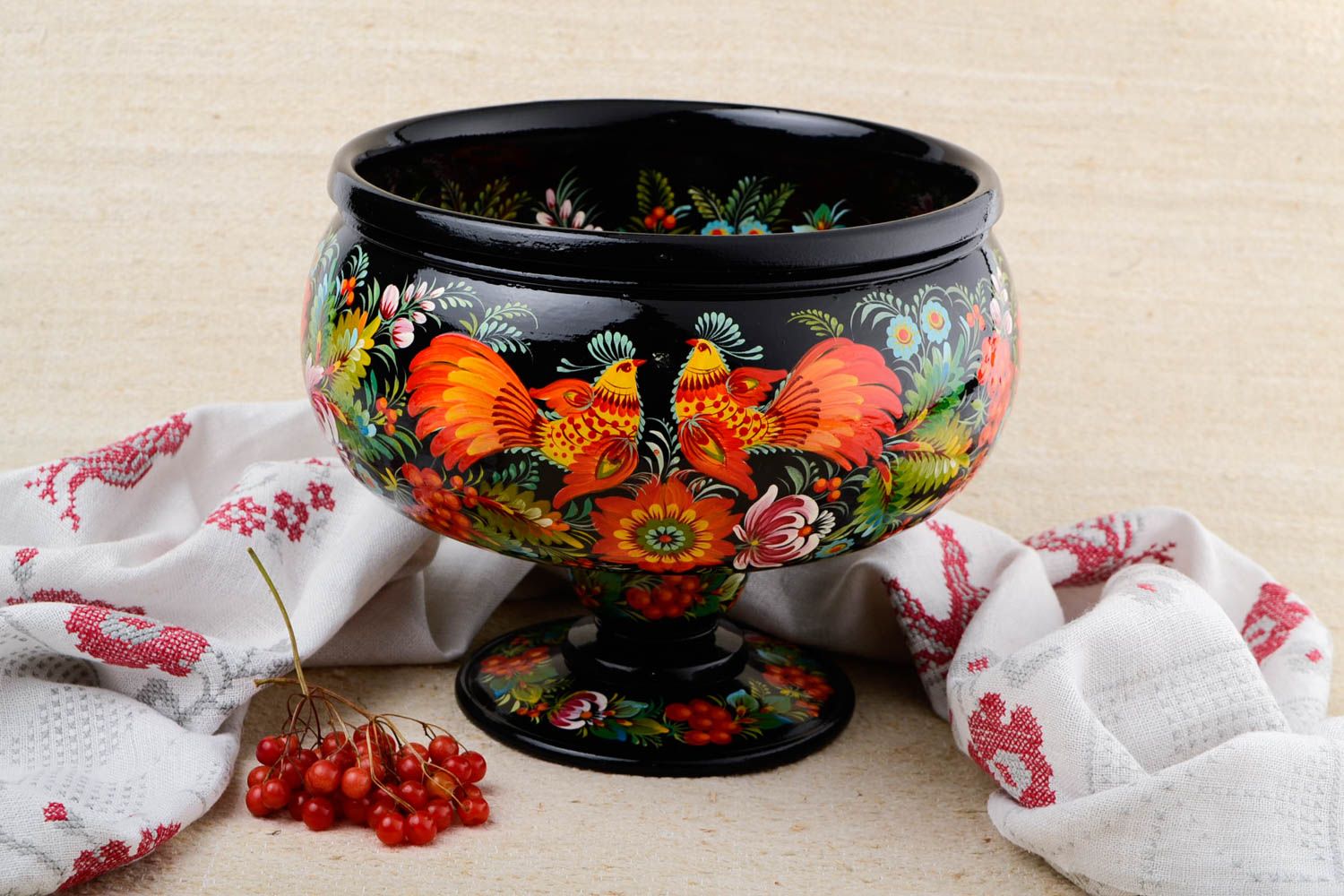 Handmade home decor wooden bowl wooden kitchenware wooden gifts folk art photo 1