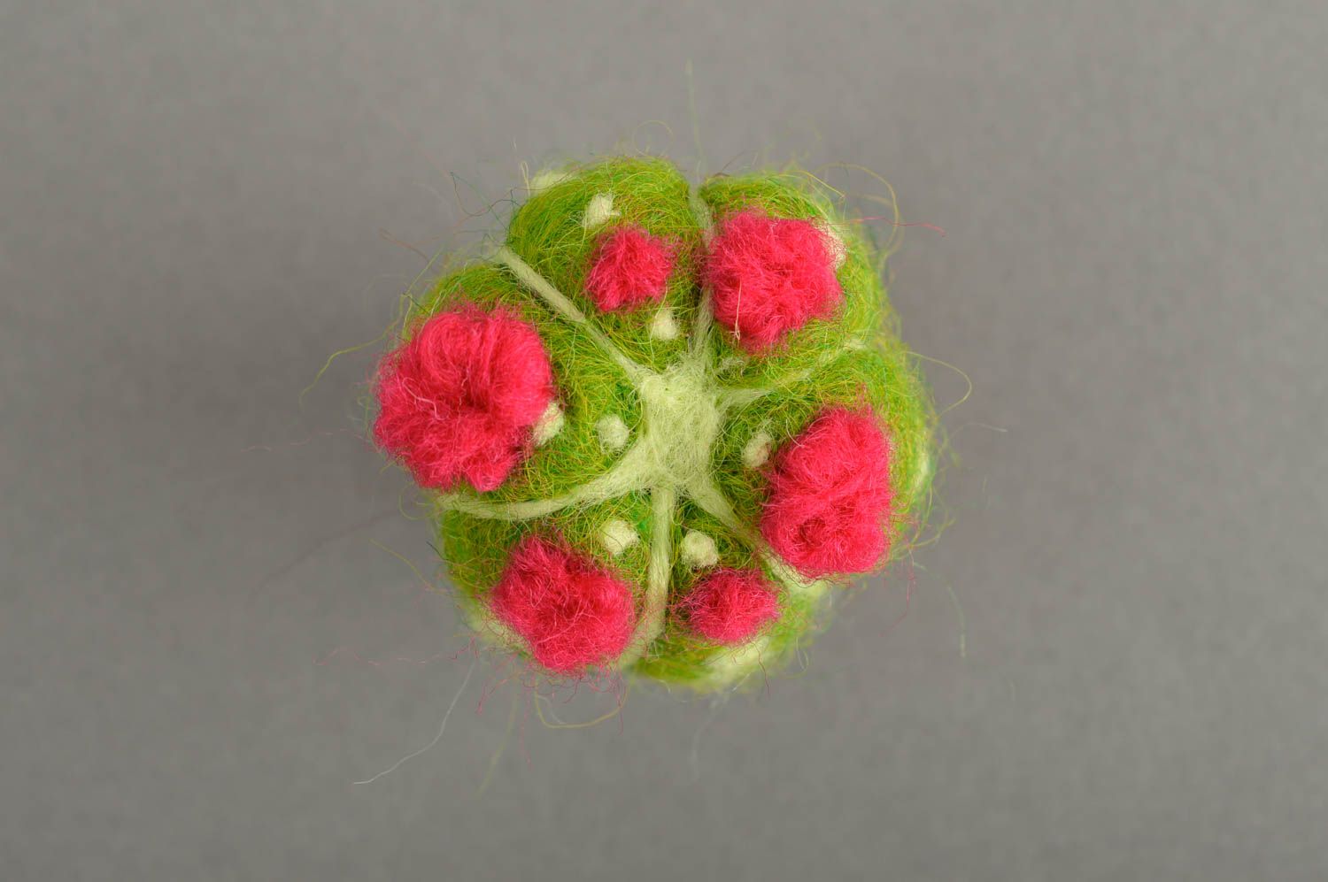 Fleur décorative faite main Cactus artificiel en laine feutrée Déco maison photo 4