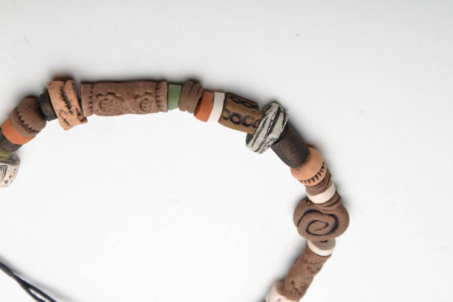 Handmade ceramic bracelet photo 5