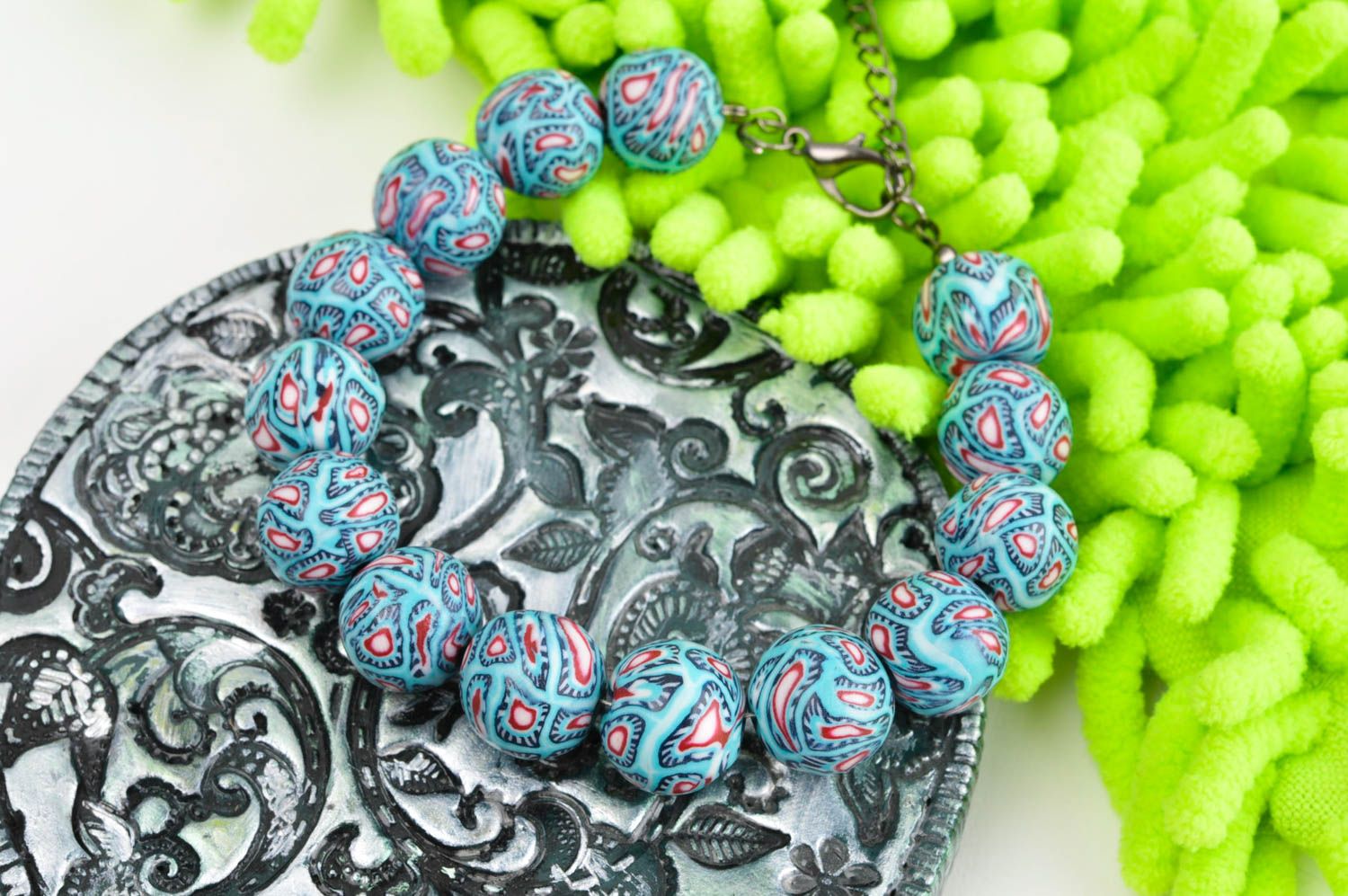 Polymer clay handmade bracelet stylish jewelry fashion accessories for girls photo 1