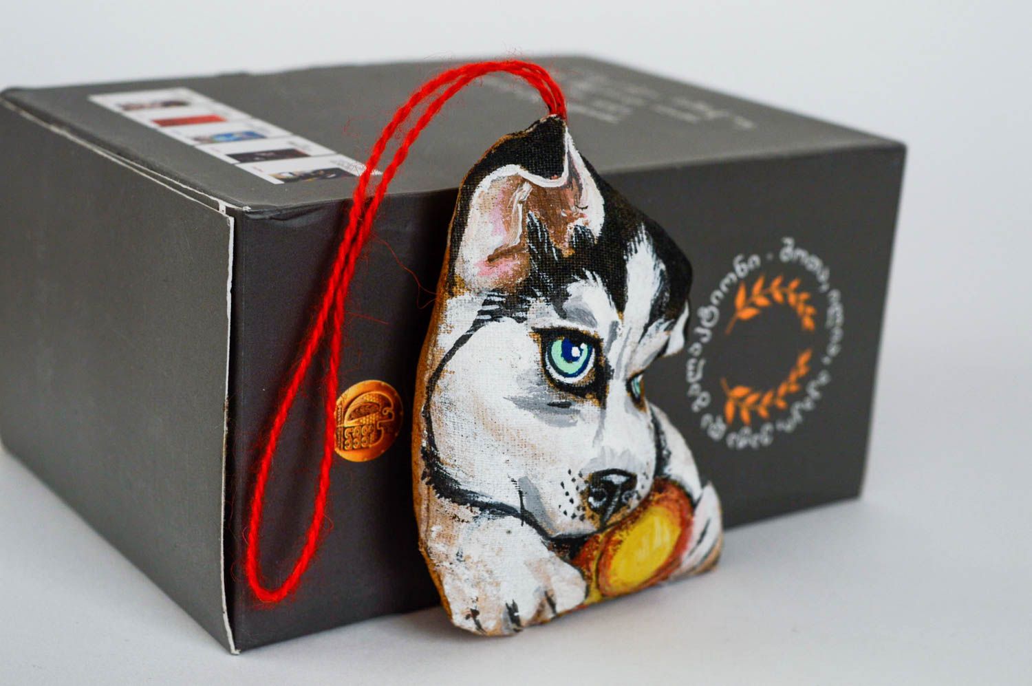 Peluche chien décorative à accrocher petite en coton faite main aromatisée photo 5