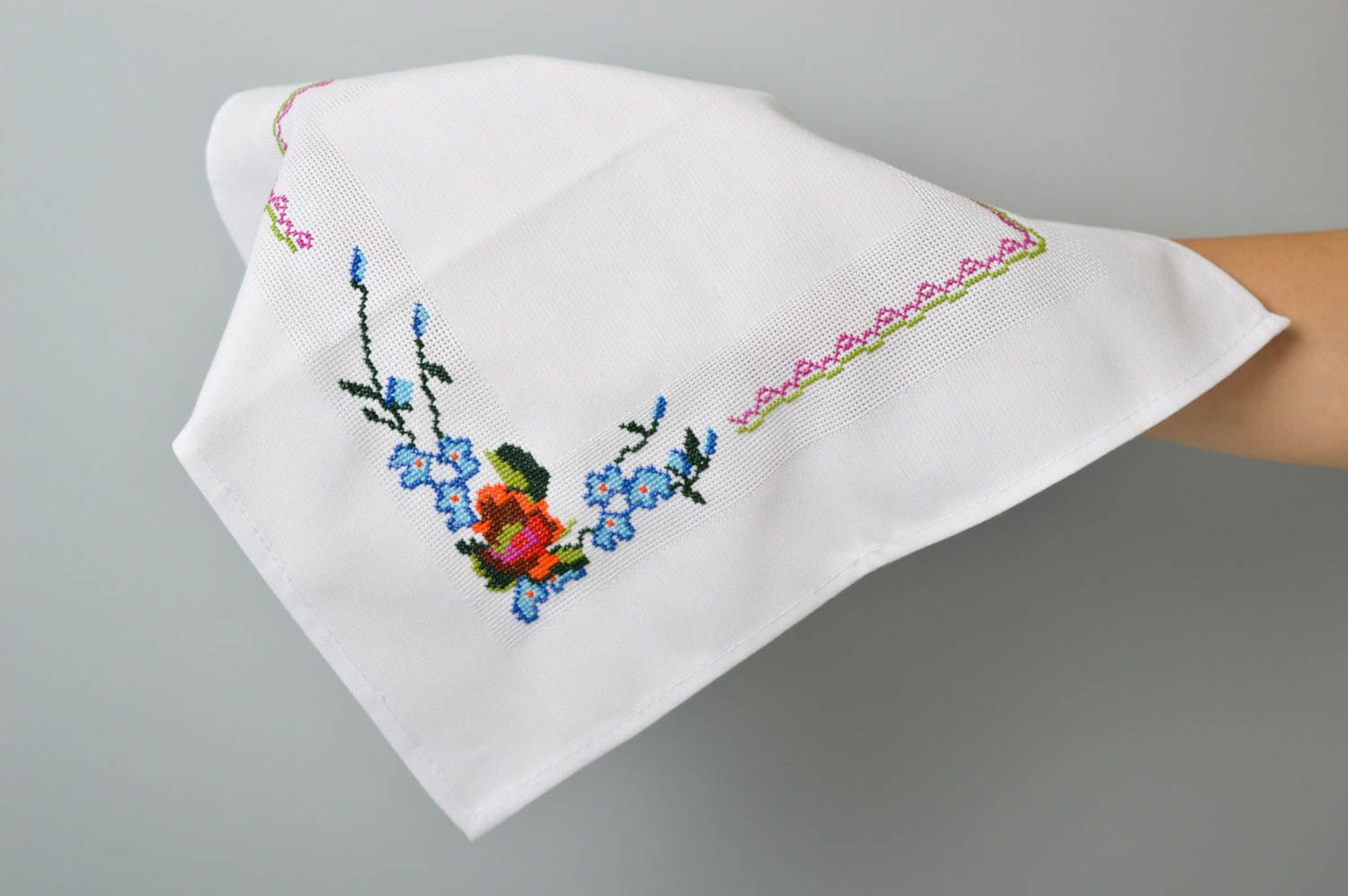 Handmade beautiful linen napkin stylish home textile unusual wedding decor photo 5