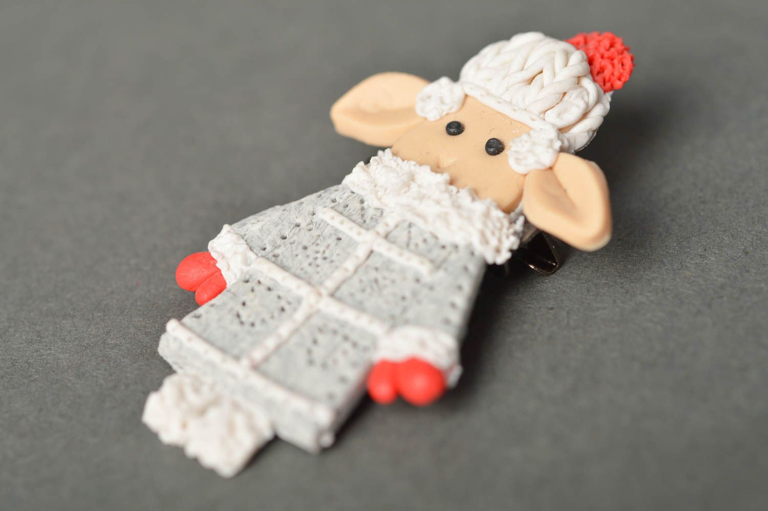 Broche hecho a mano con forma de oveja accesorio de moda regalo personalizado foto 2