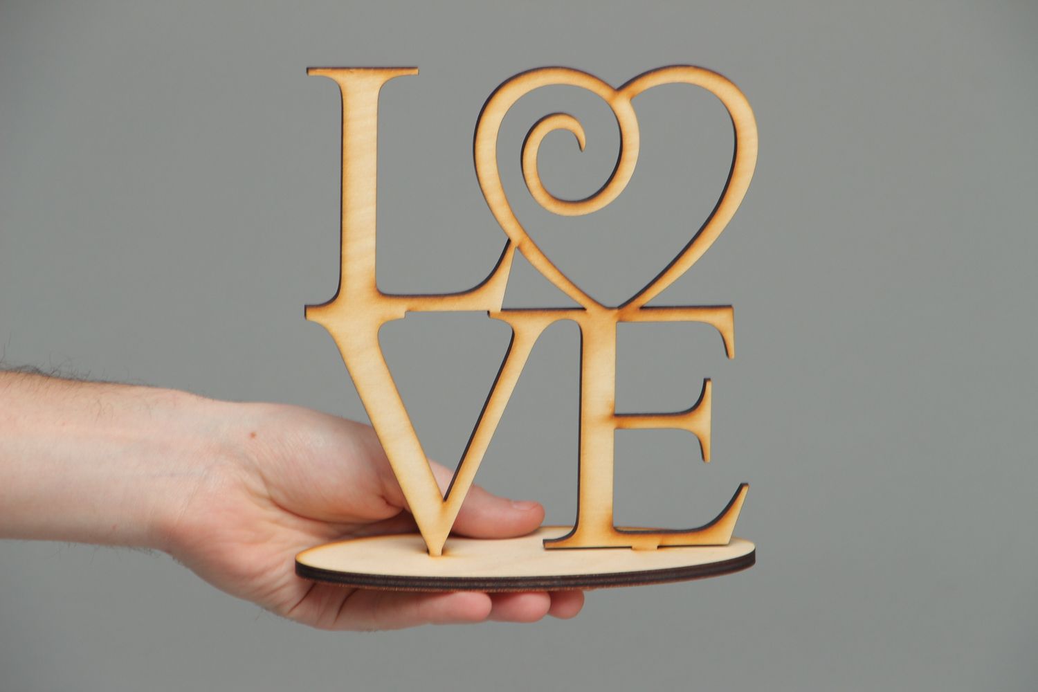 Handgemachtes Chipboard aus Holz Love  foto 4