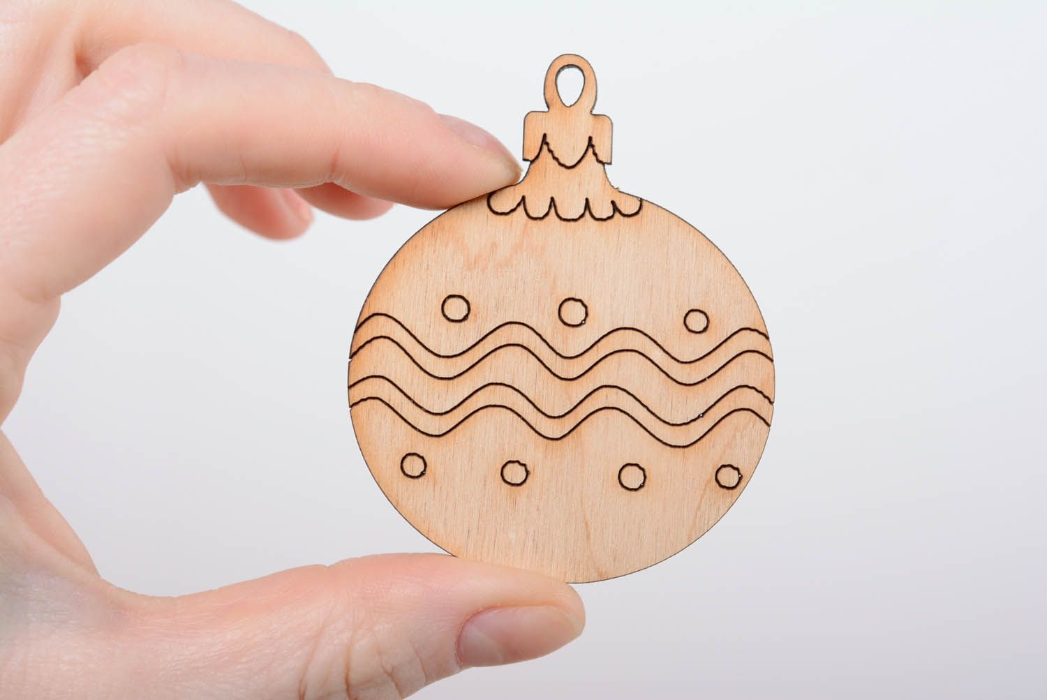 Wooden craft blank for Christmas tree decoration photo 4