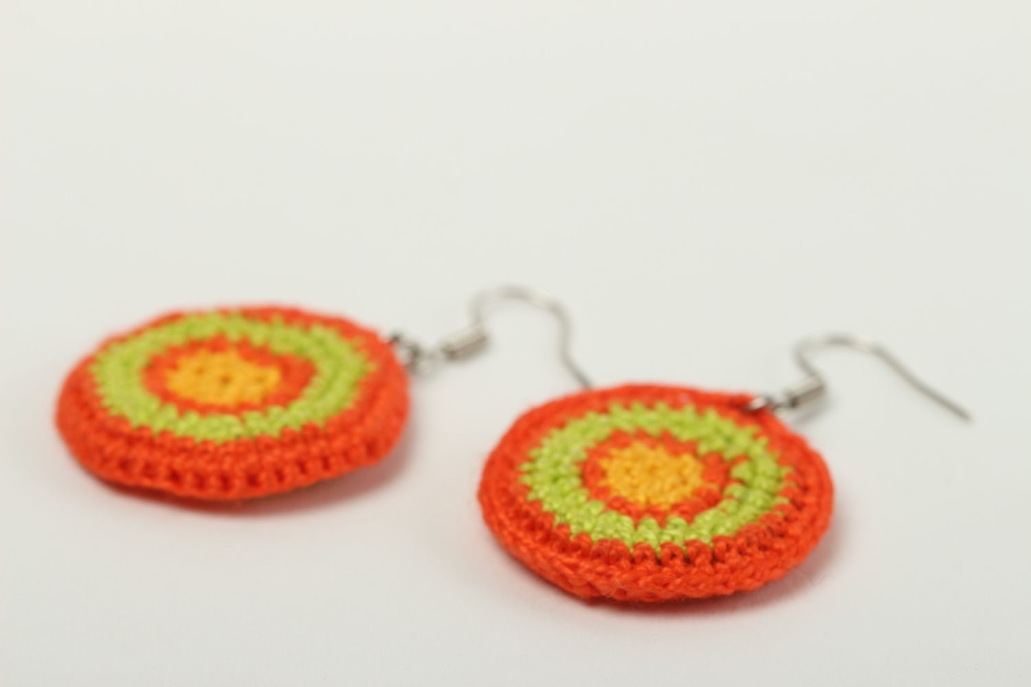 Handmade earrings designer earrings unusual accessory gift ideas crochet jewelry photo 3