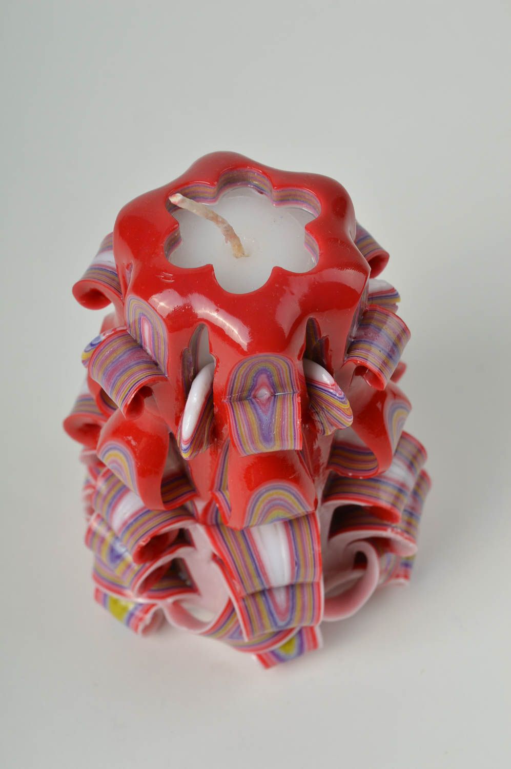 Vela decorativa hecha a mano decoración de casa vela de colores regalo original  foto 2