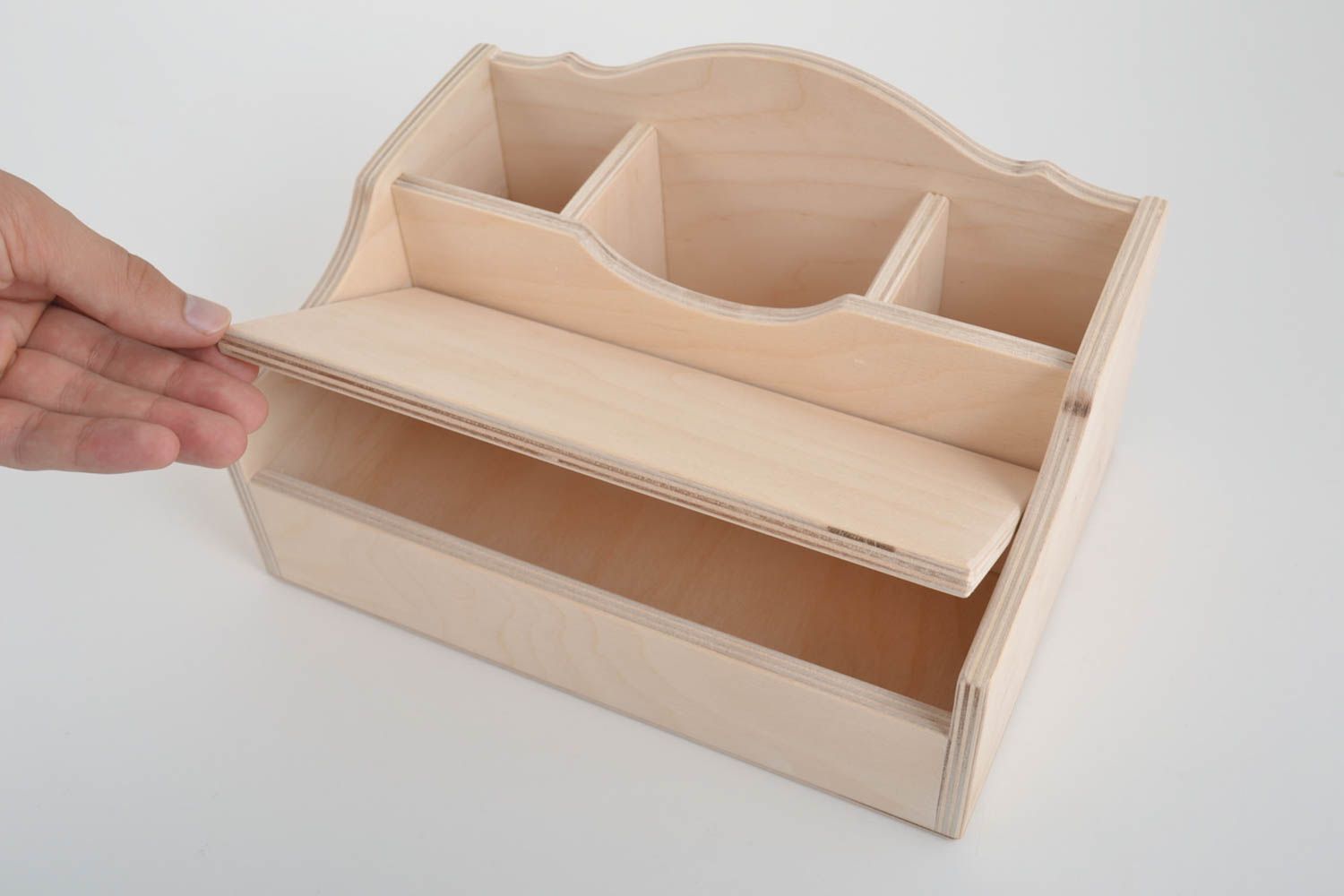 Beautiful handmade wooden blank box decorative box art and craft supplies photo 5