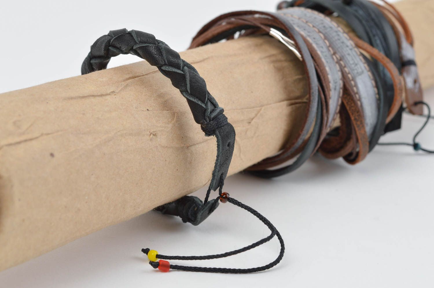 Handmade Armband geflochten Armschmuck Damen Leder Armband Geschenk für Frauen foto 2