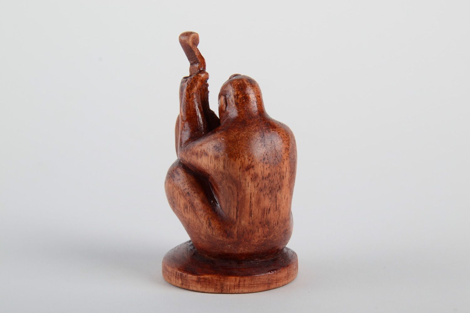 Petite statuette faite main en bois cosaque avec kobza cadeau original  photo 4