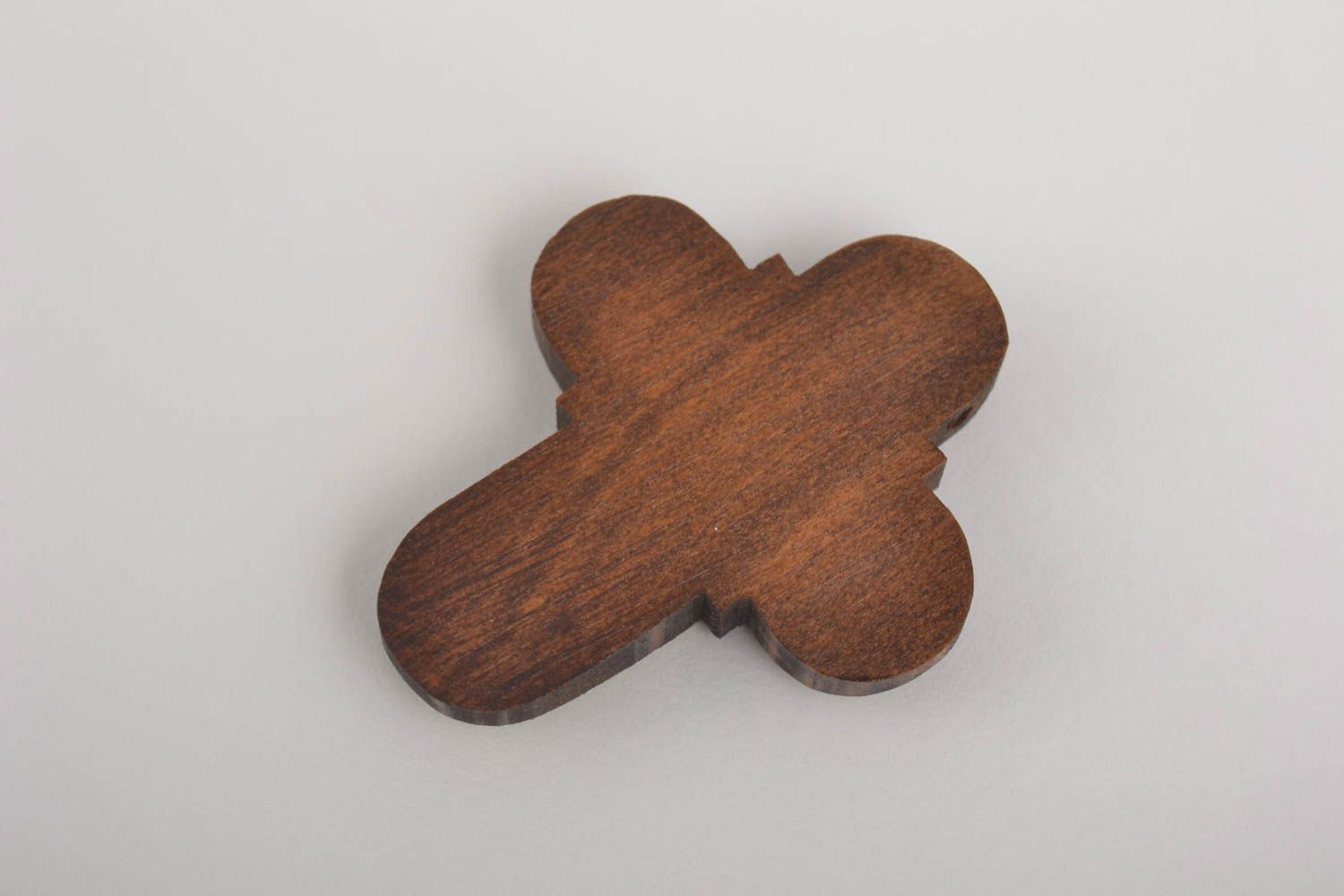 Cruz tallada para cuello hecha a mano colgante de madera regalo original foto 2