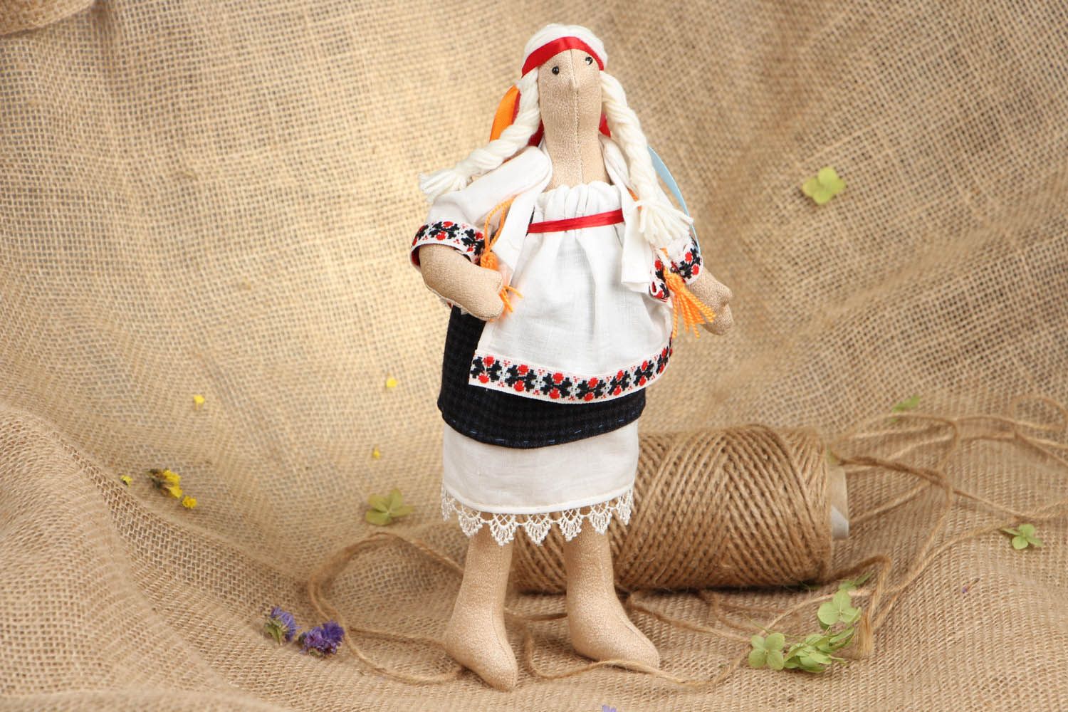 Handmade stuffed toy The Ukrainian Girl photo 5
