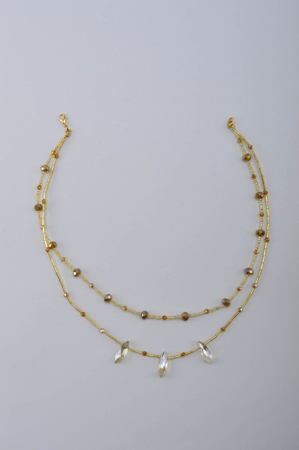 Unusual handmade beaded necklace design artisan jewelry fashion accessories photo 5