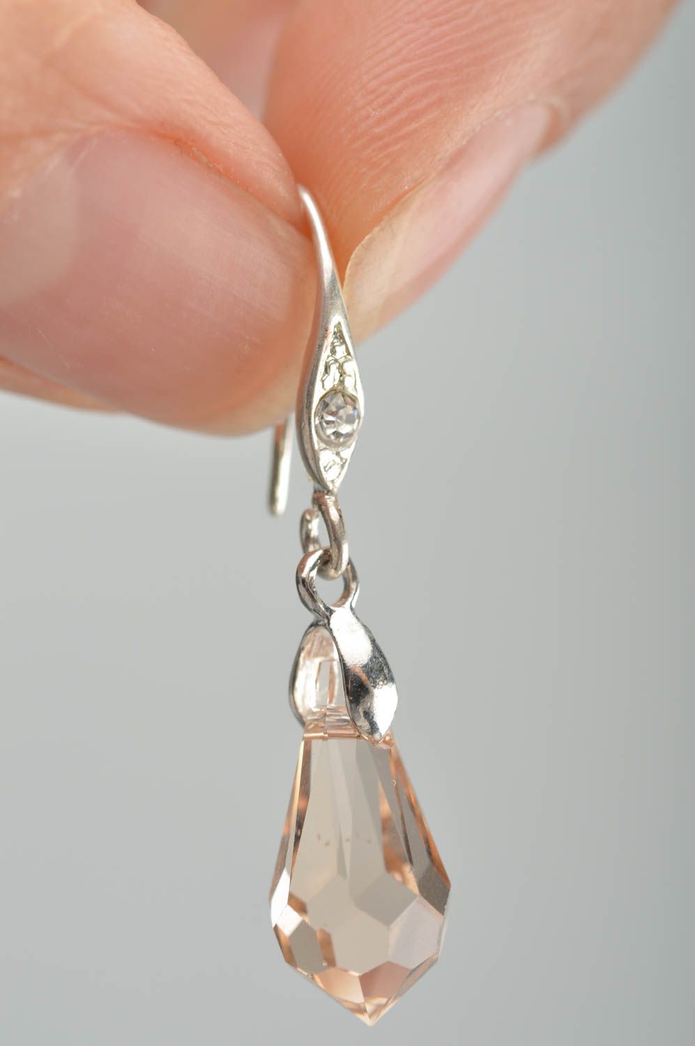 Pendientes hechos a mano bisutería de cristal regalo original para mujer joven
 foto 3