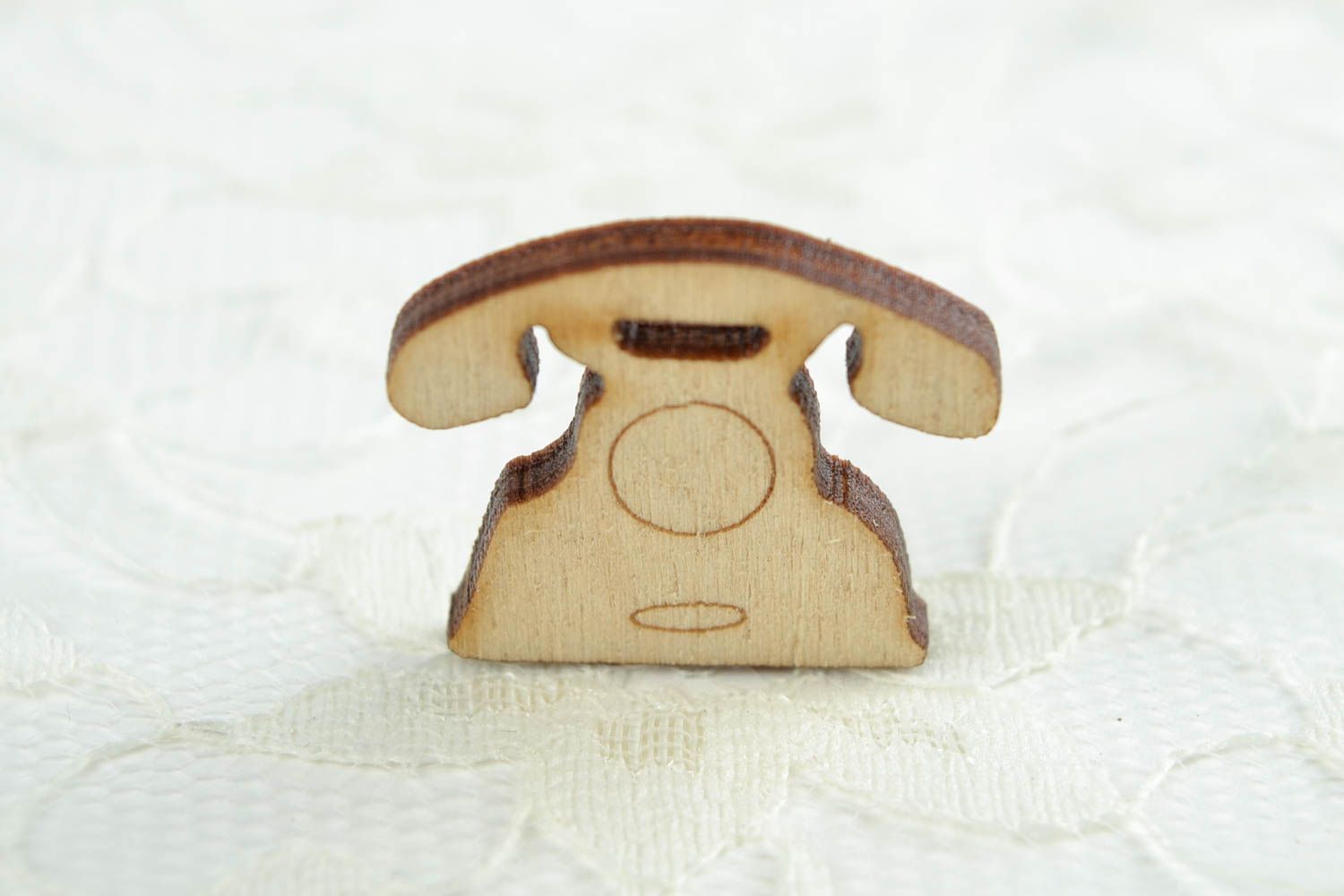 Handgemachte Holzrohling zum Bemalen Miniatur Figur Haustelefon Holz Figur foto 1