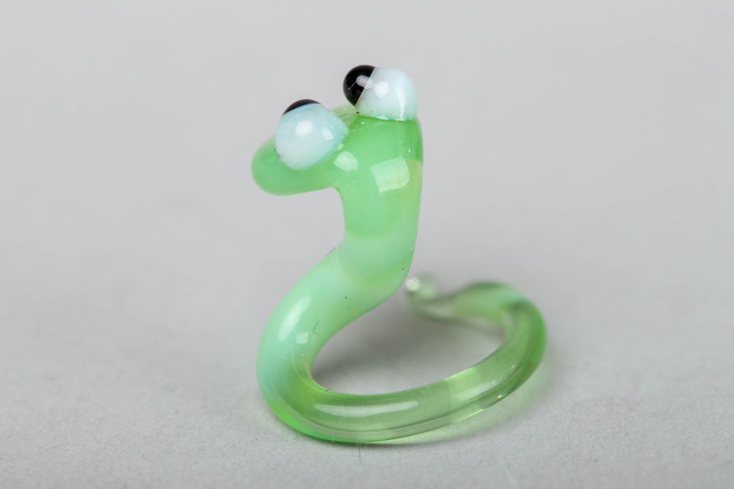 Miniature glass statuette of snake photo 2