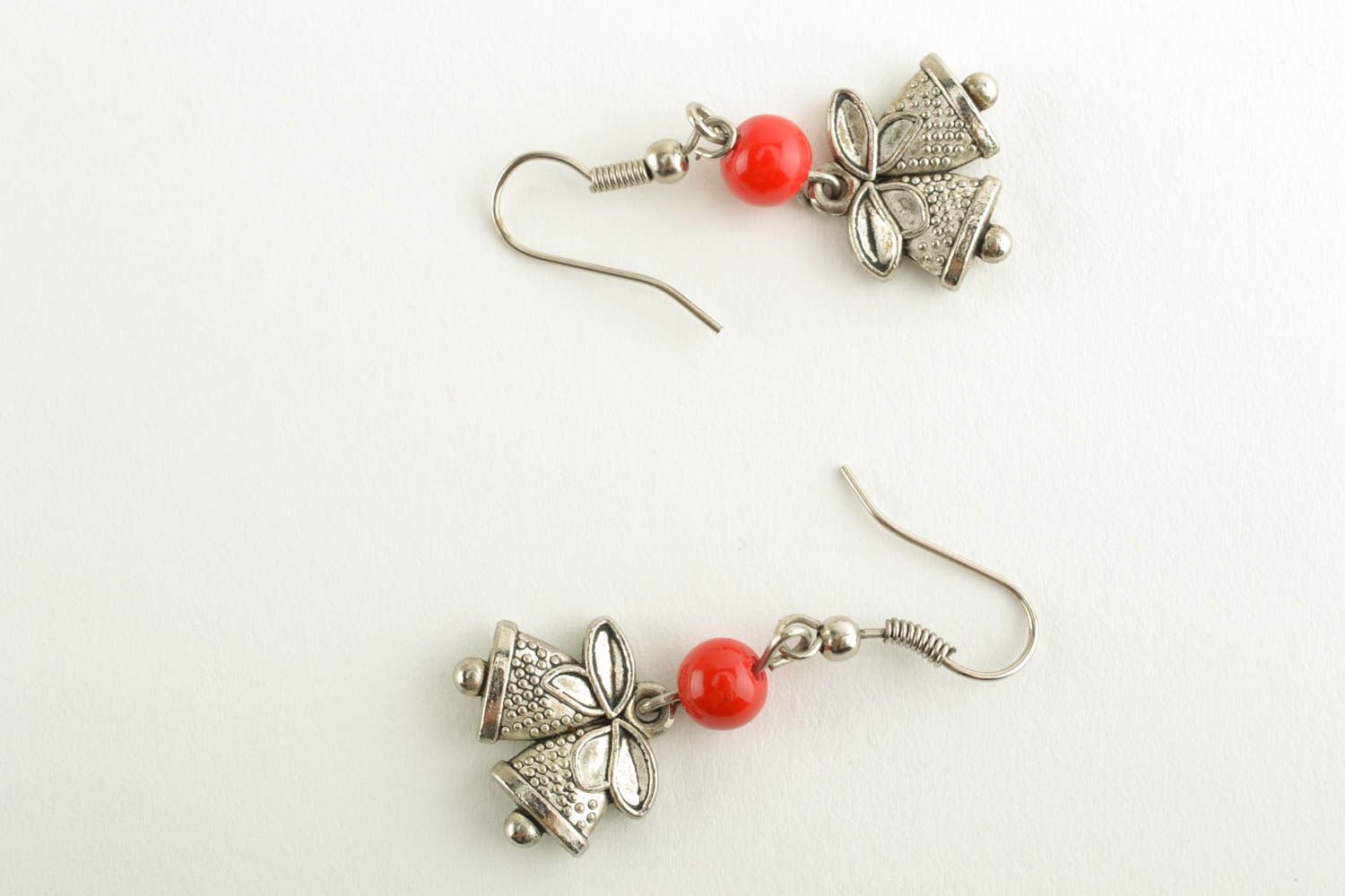 Metal earrings Bells photo 4