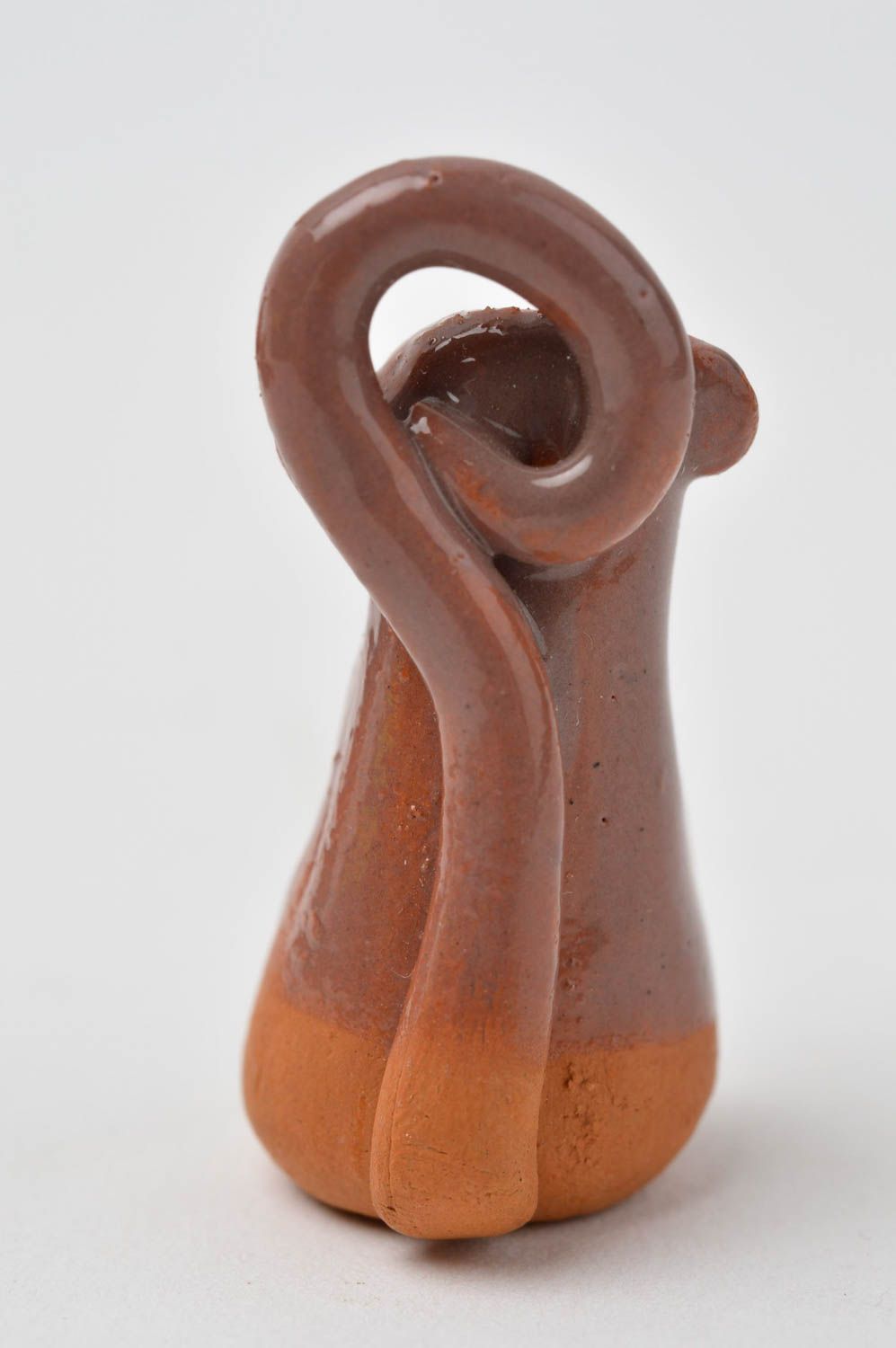 Фигурка ручной работы фигурка из глины статуэтка для декора коричневая обезьянка фото 5