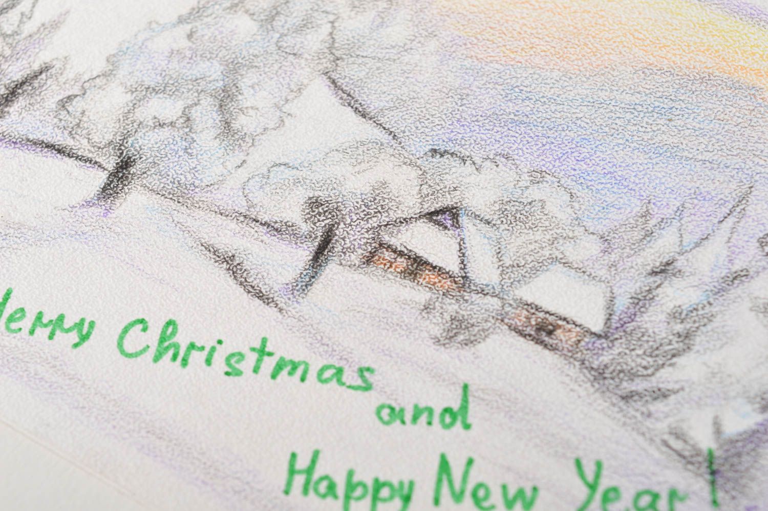 Tarjeta navideña hecha a mano inusual postal de felicitación regalo original foto 3
