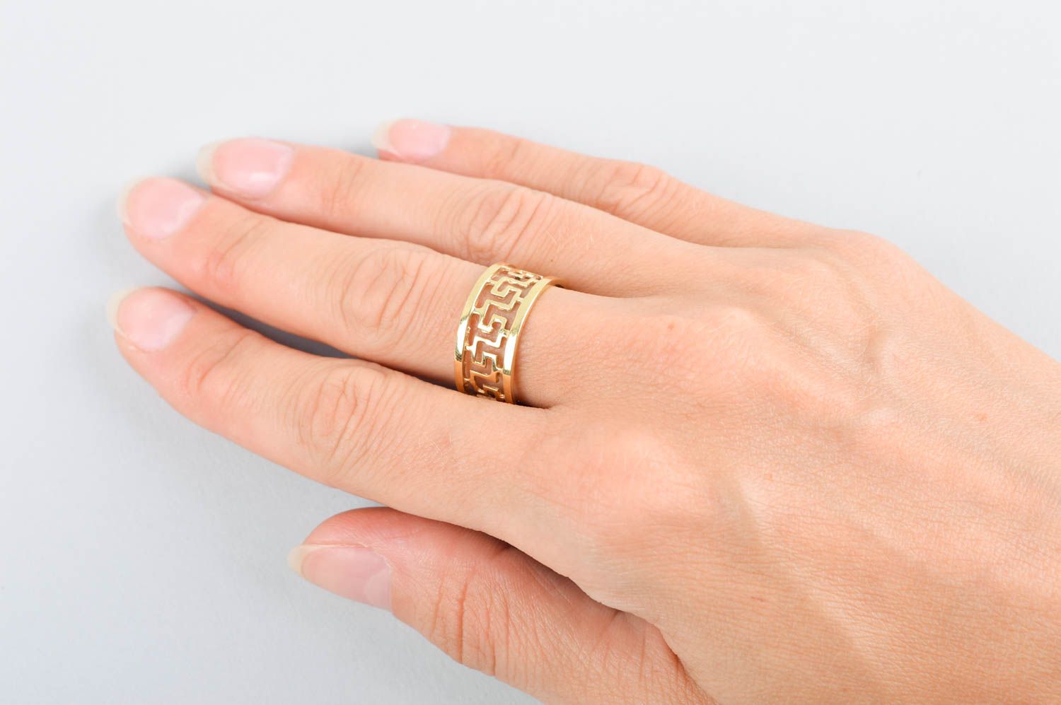 Украшение из металла кольцо ручной работы модное кольцо из латуни изящное фото 5