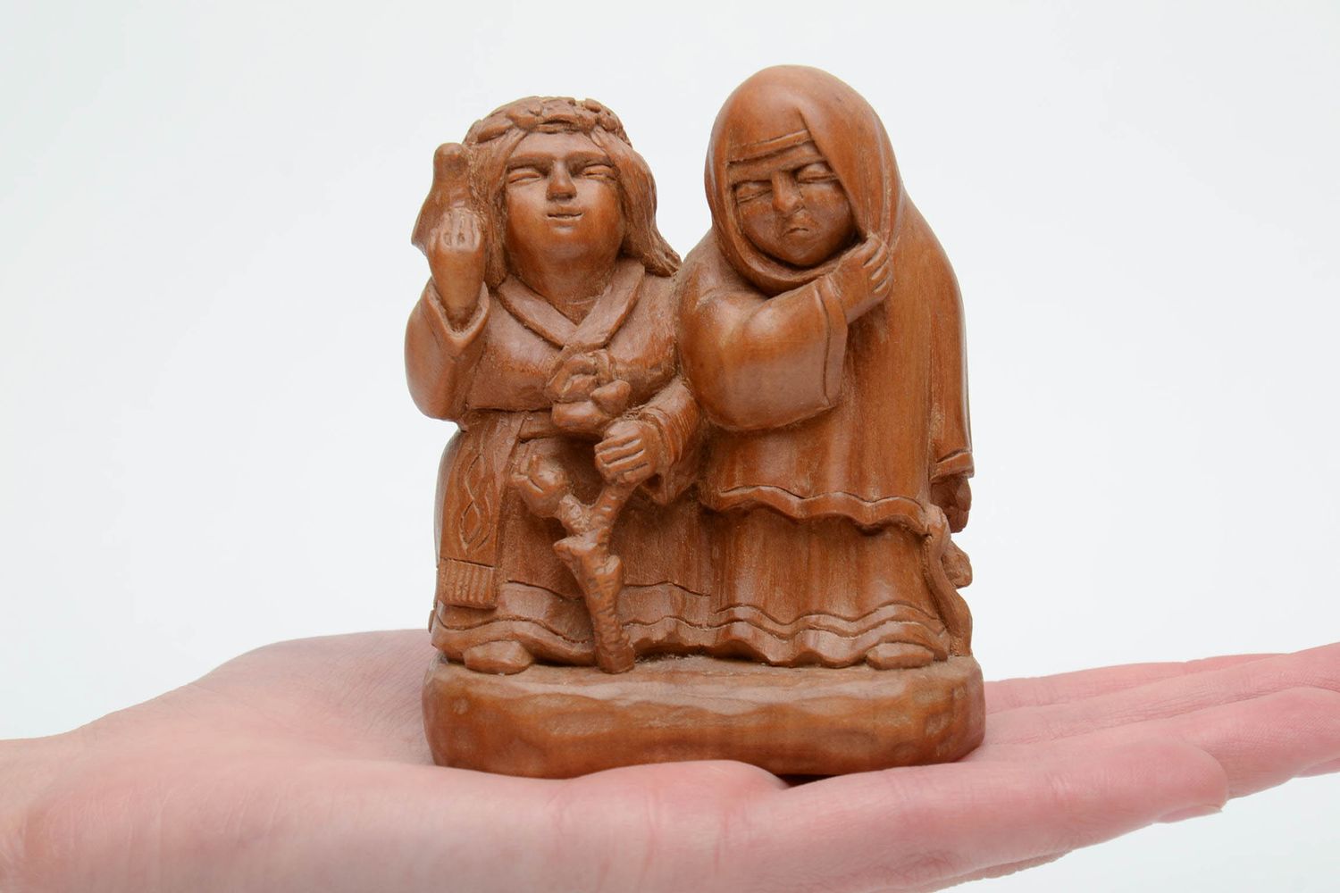 Handmade figurine made of pear wood photo 5