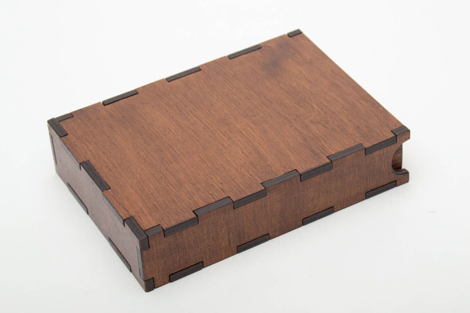 Belle boîte en bois brut faite main originale design cadeau pour garçon photo 2