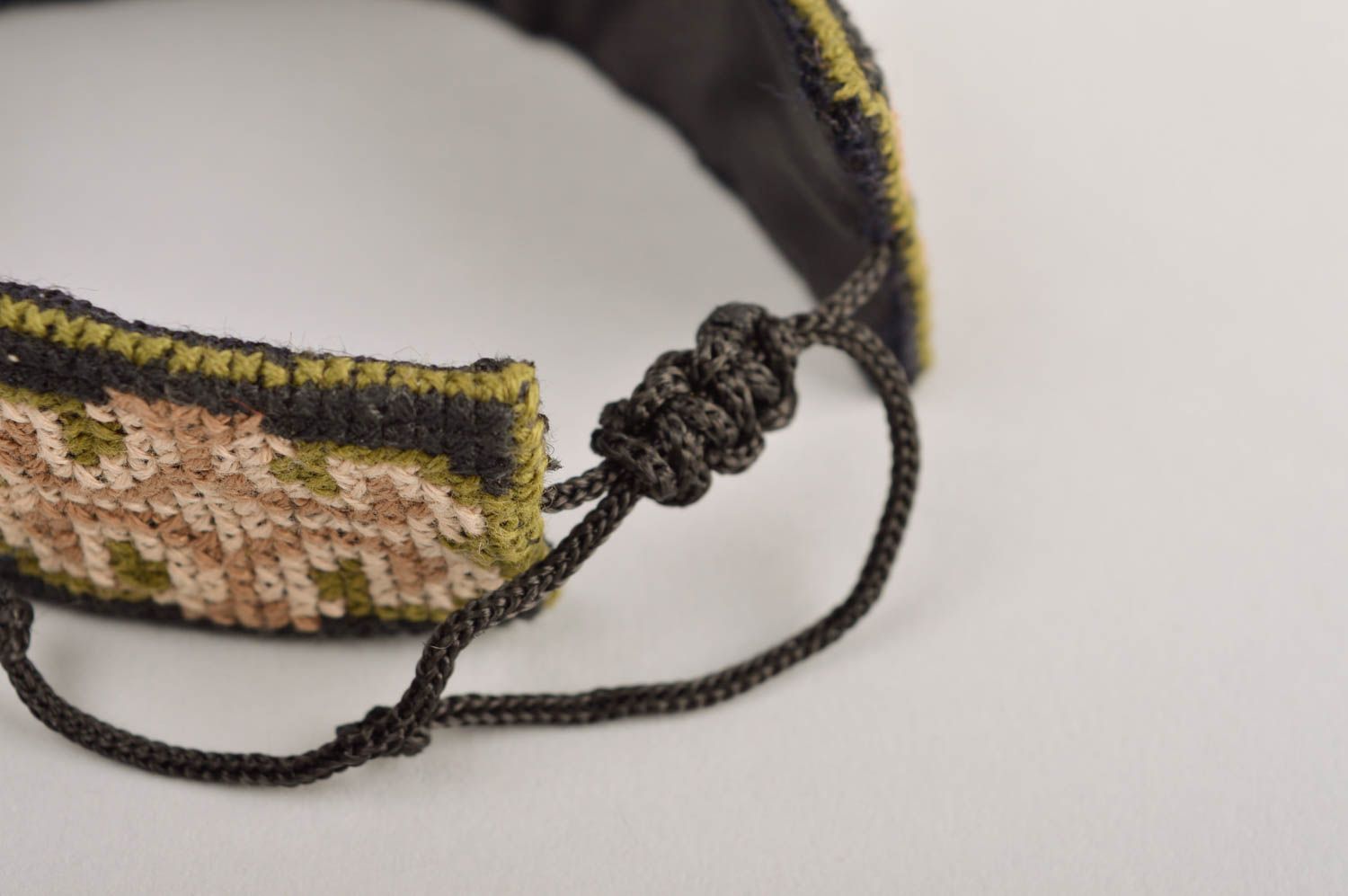 Pulsera de tela bordada hecha a mano bisutería étnica accesorio para mujer  foto 5