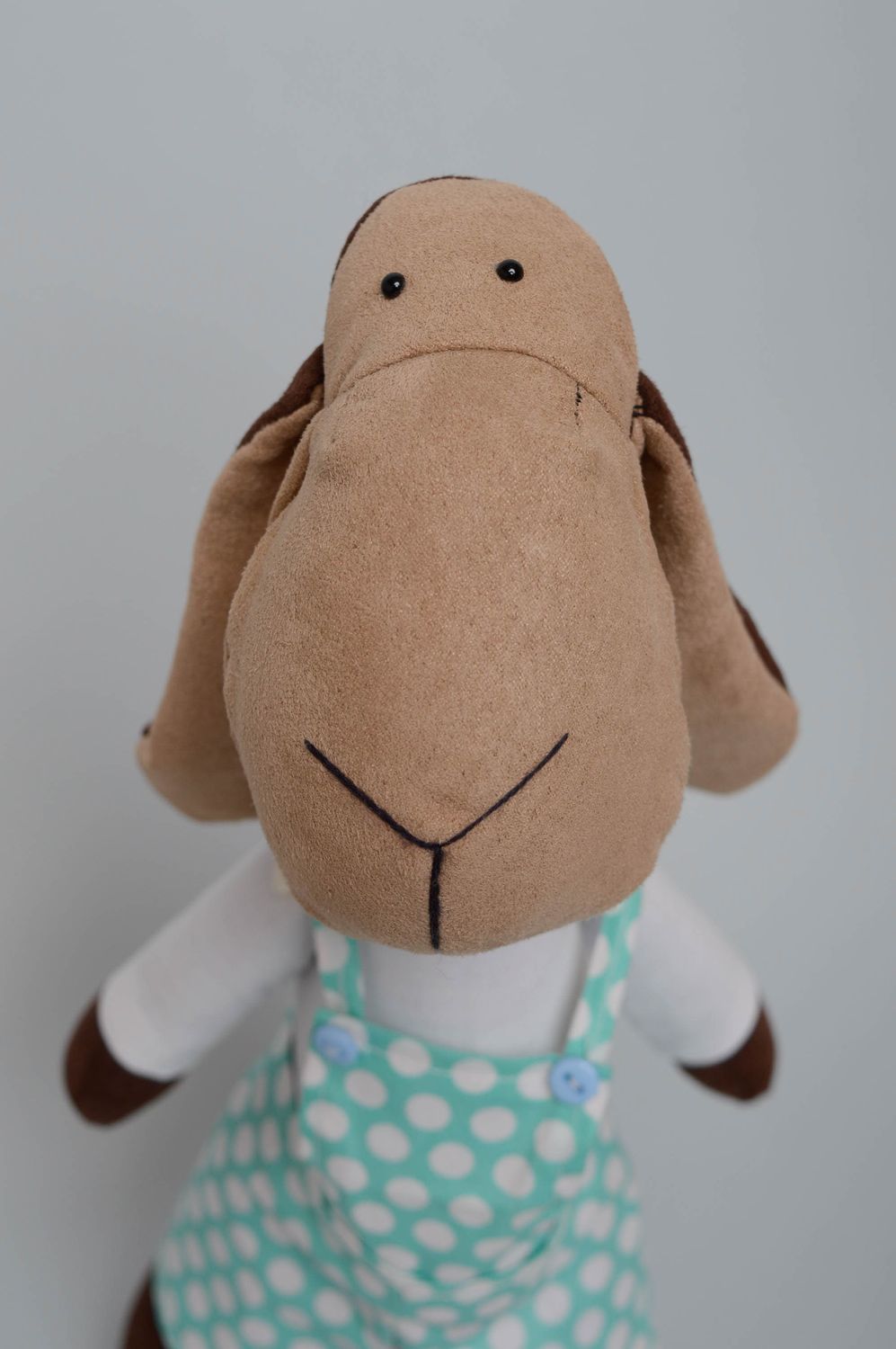Suede and cotton soft toy lamb photo 2
