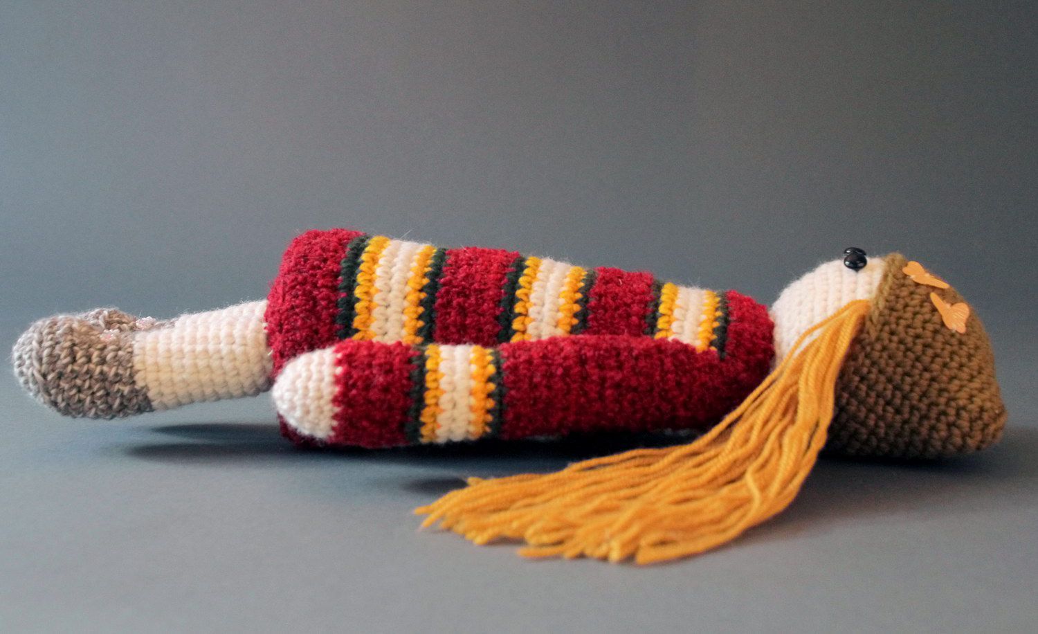 Striped knitted doll  photo 3
