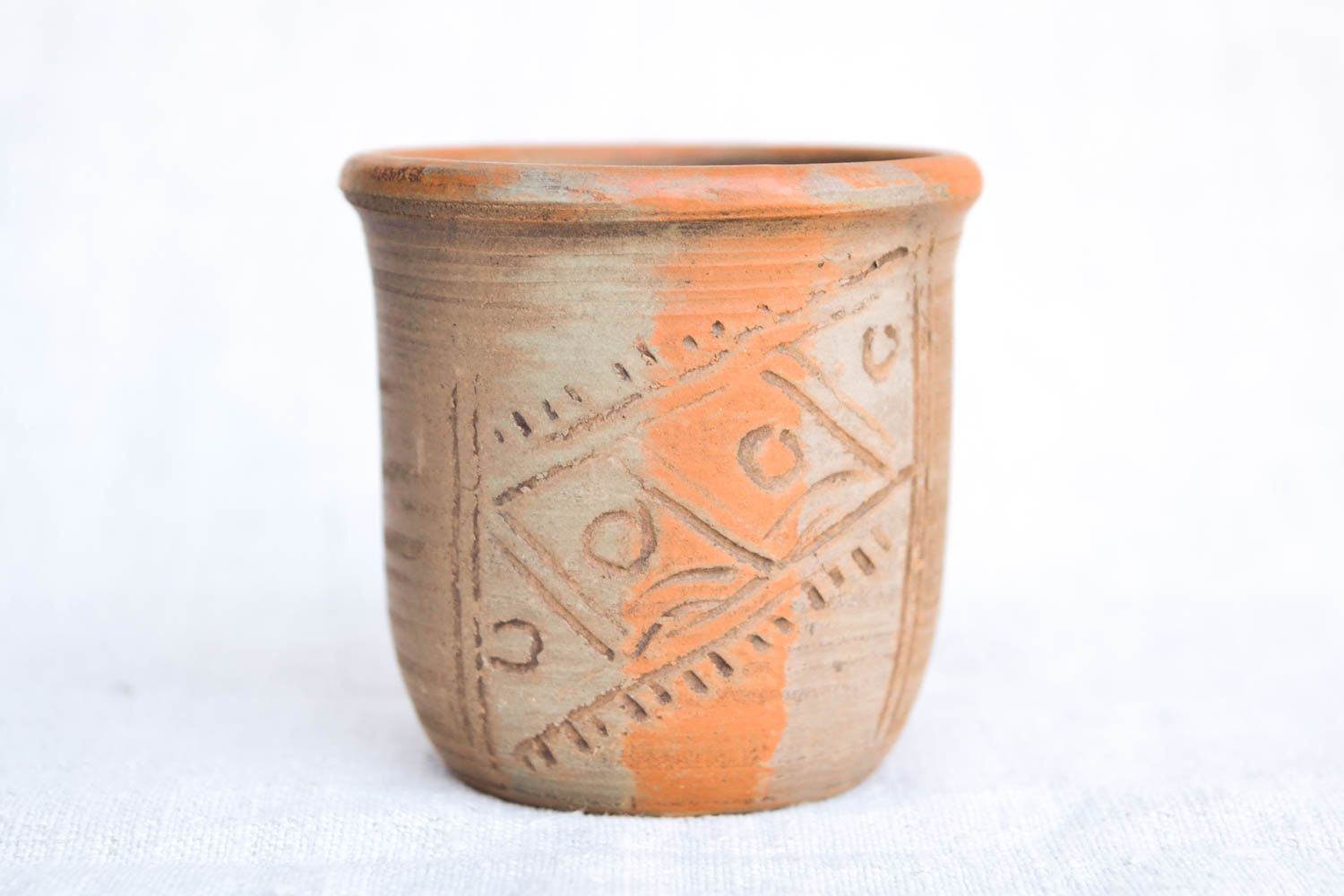 Becher aus Ton handmade Keramik Geschirr Küchen Zubehör 150 ml öko rein foto 3