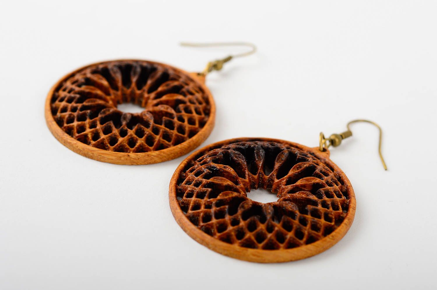 Handgefertigt hochwertiger Modeschmuck Holz Ohrringe Accessoires für Frauen foto 4