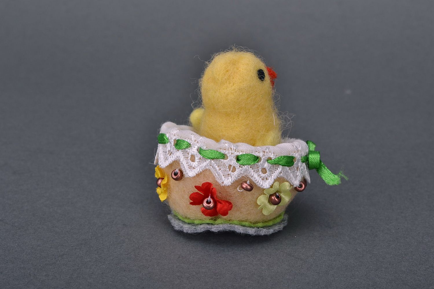 Soft toy made from wool Chicken photo 3