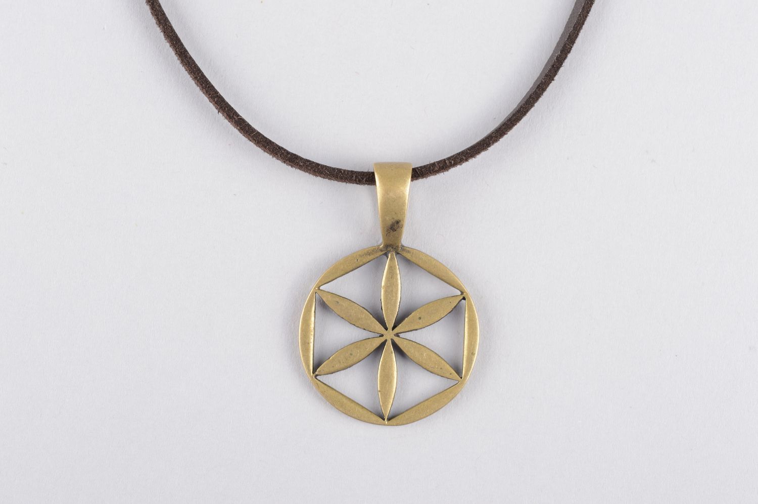 Handmade accessories bronze necklace metal pendant bronze jewelry unusual gifts  photo 5