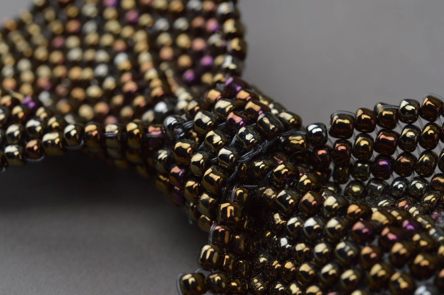 Handmade beaded brooch seed beads accessory for women stylish jewelry photo 4