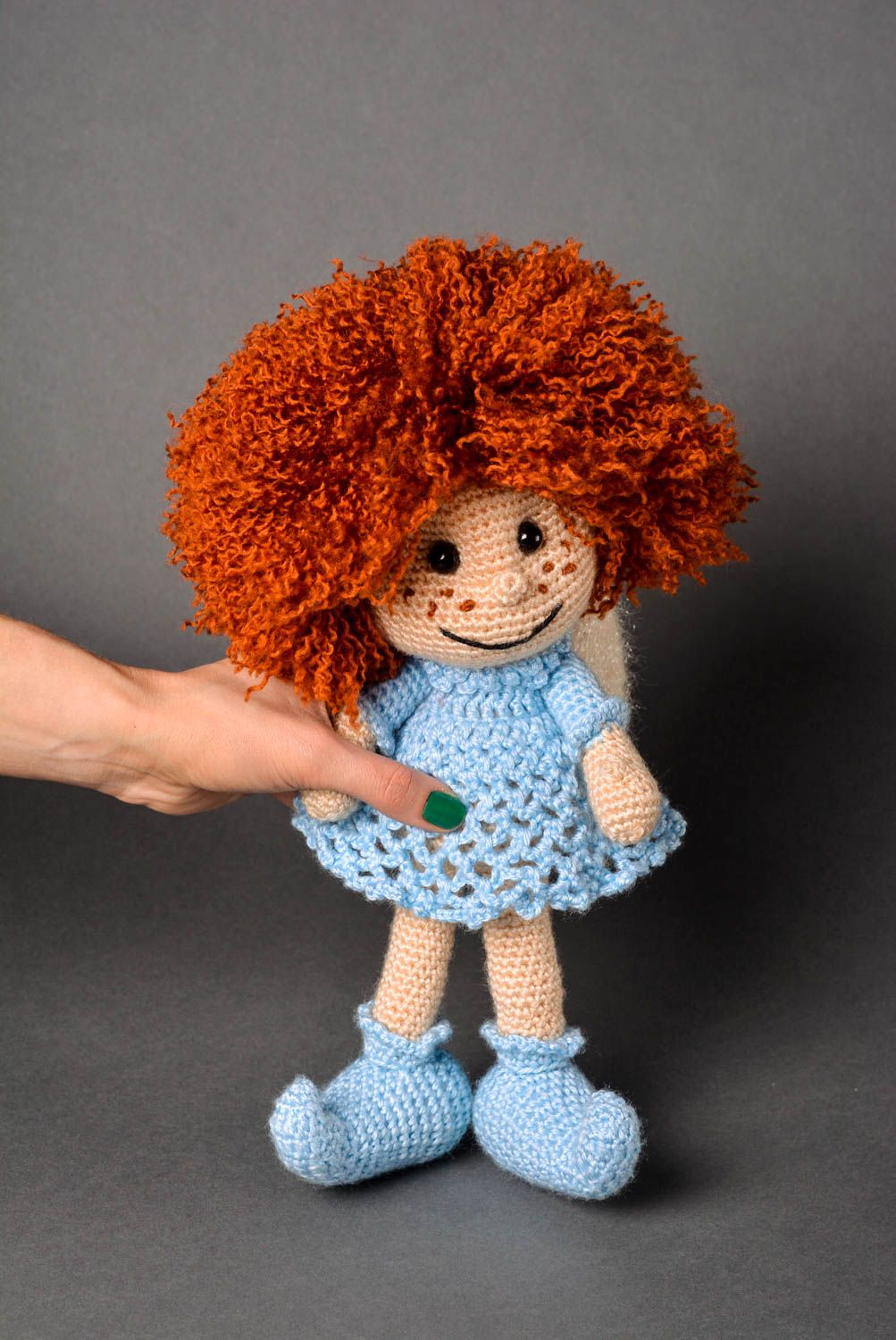Muñeca artesanal juguete tejido decoración de habitación regalo para niña foto 2