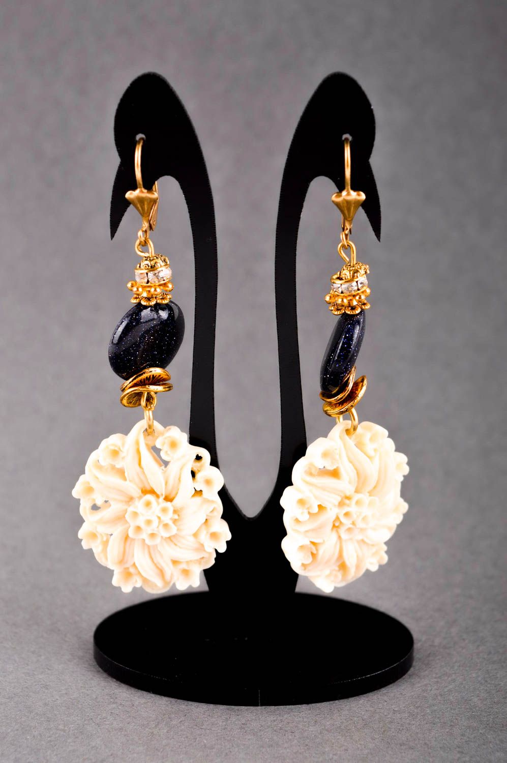 Stylish handmade beaded earrings gemstone earrings fashion accessories photo 1