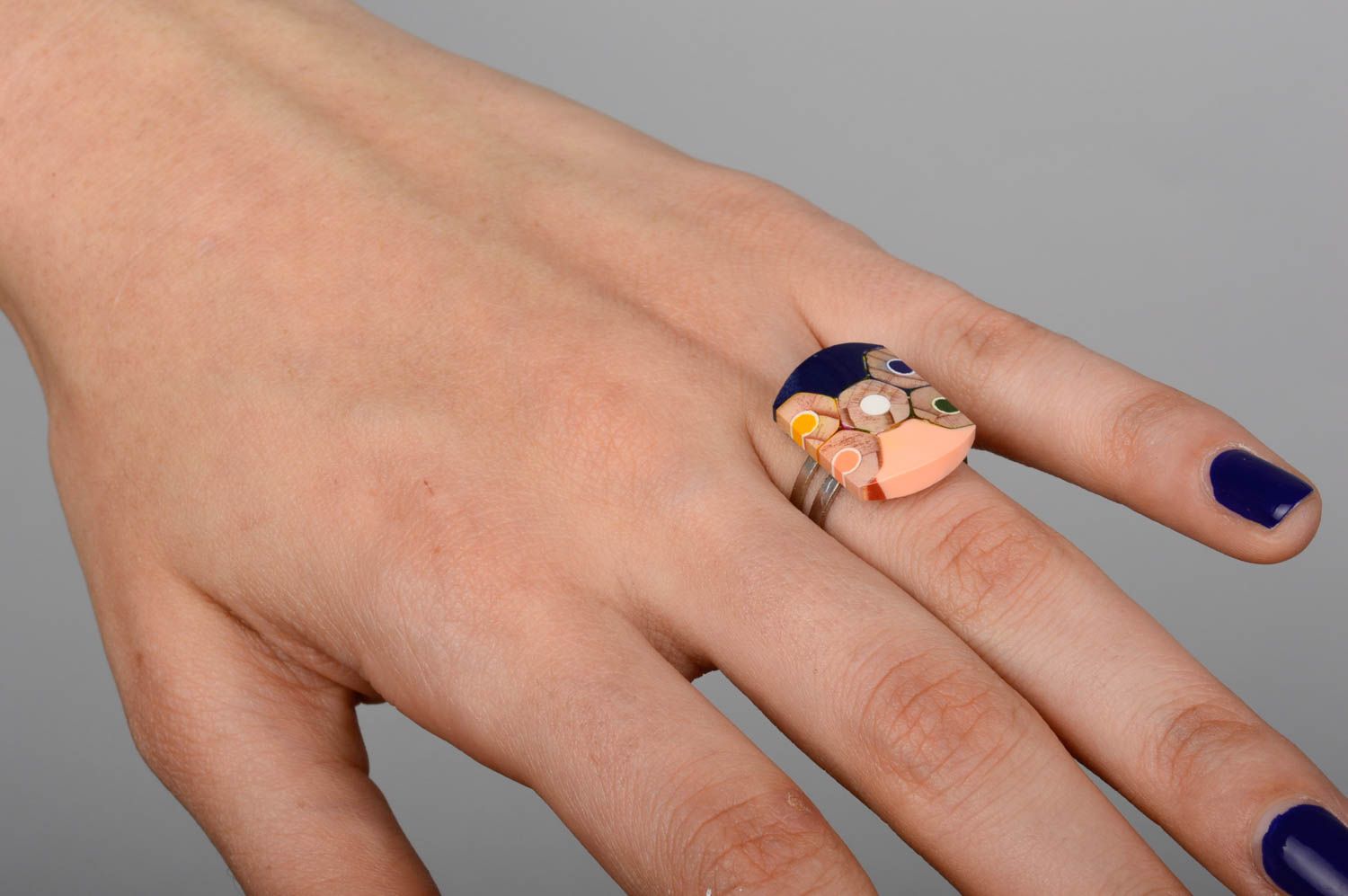 Ring für Damen handgemachter Schmuck ausgefallenes Geschenk origineller Schmuck foto 2