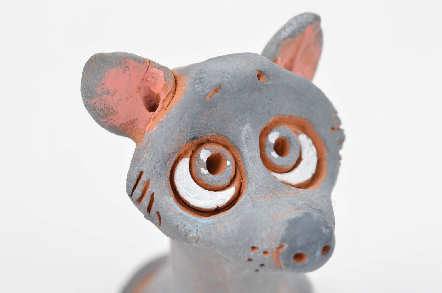 Keramik Deko handgemacht Tier Statue Figur aus Ton für Interieur Miniatur Figur foto 5