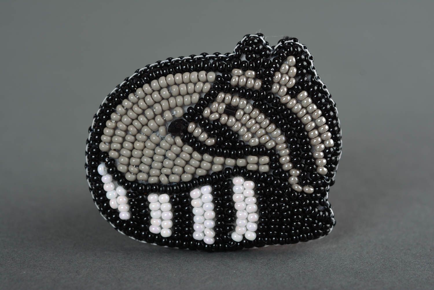 Broche fantaisie Bijou fait main perles de rocaille raton Accessoire femme photo 5