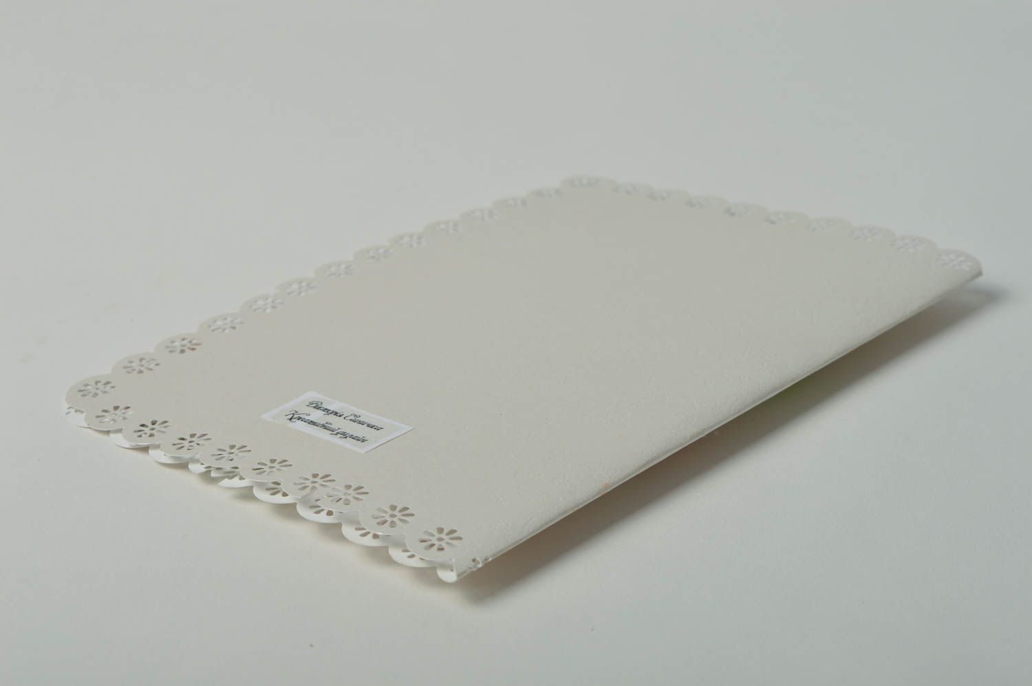 Carte de voeux scrapbooking blanche faite main carton Petit cadeau anniversaire photo 4