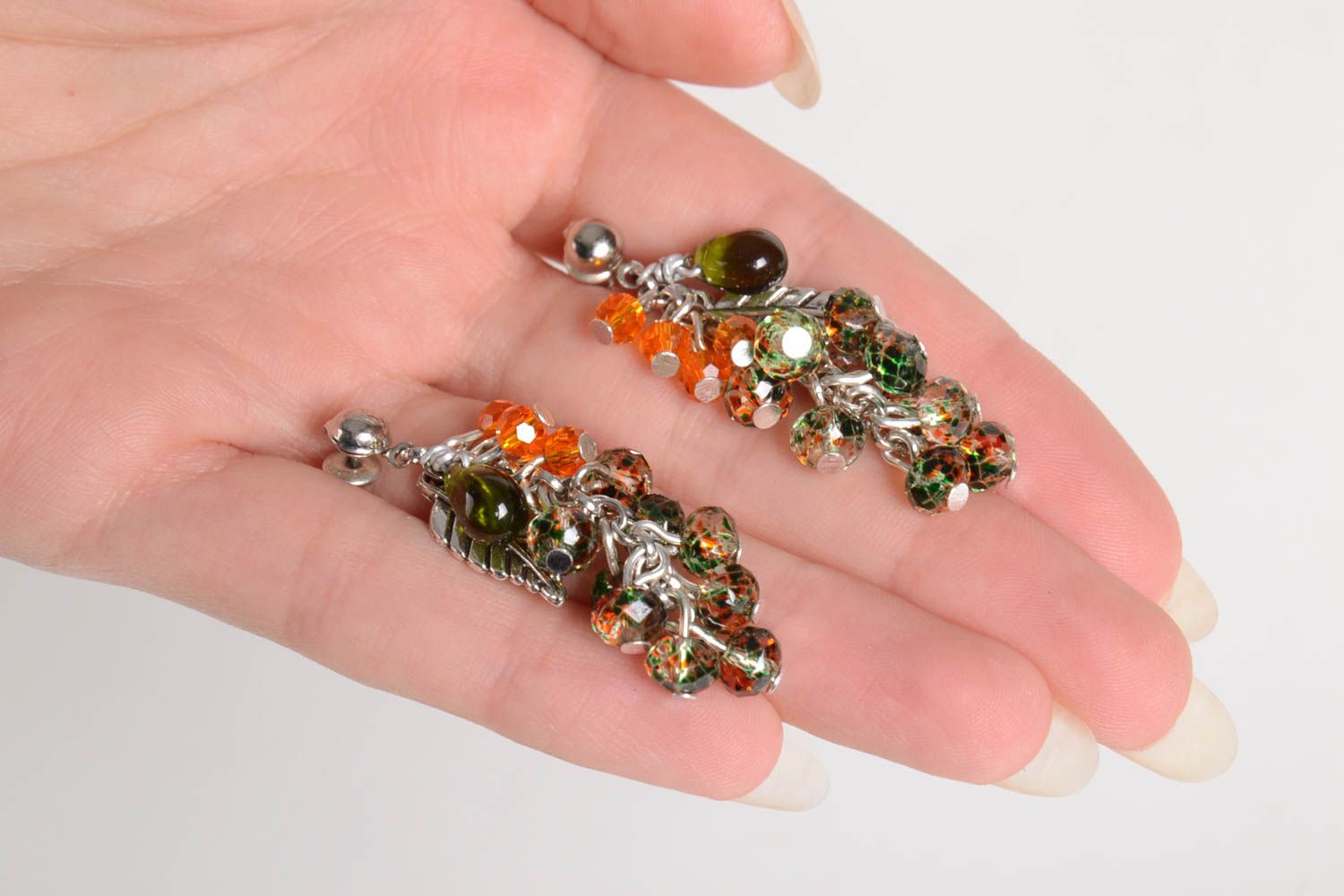 Handmade lovely earrings stylish cute jewelry unusual designer bracelet  photo 5