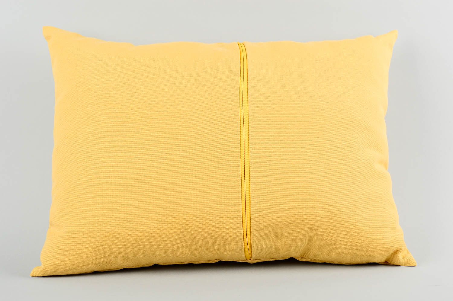 Подушка диванная ручной работы подушка с наполнителем декор для дома желтая фото 4