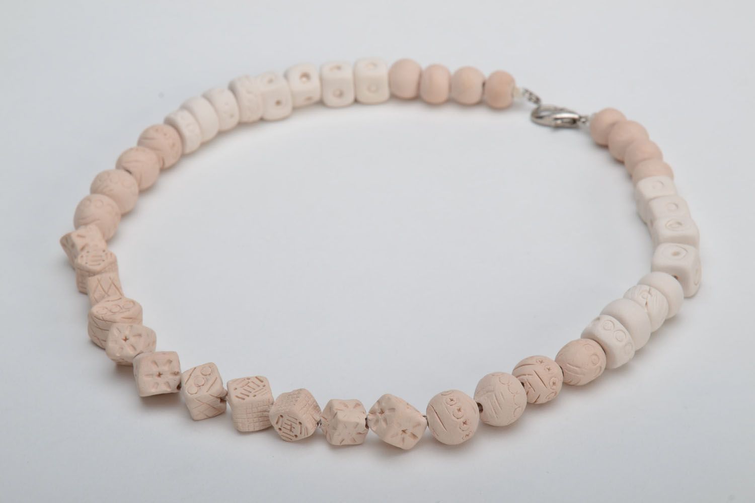 White clay necklace photo 5