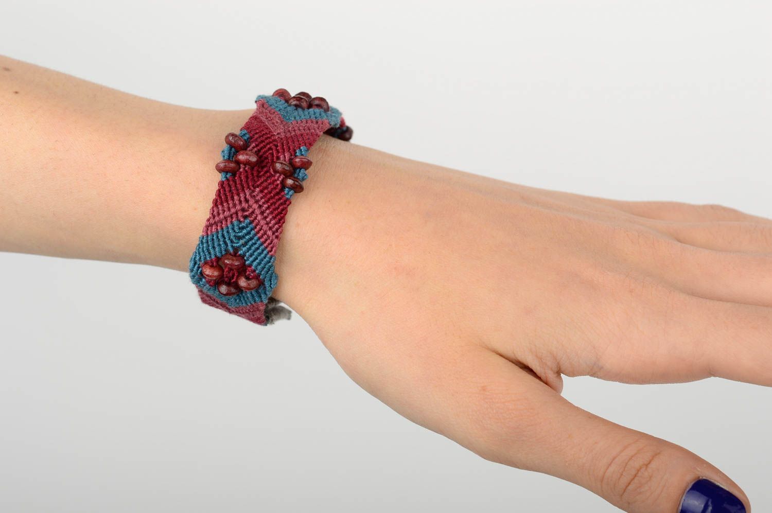 Hand-woven bracelet macrame bracelet handmade woven jewelry ethnic bracelet photo 5