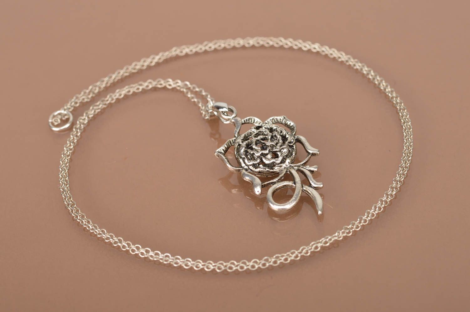 Unusual handmade metal neck pendant designer pendant for women gifts for her photo 4