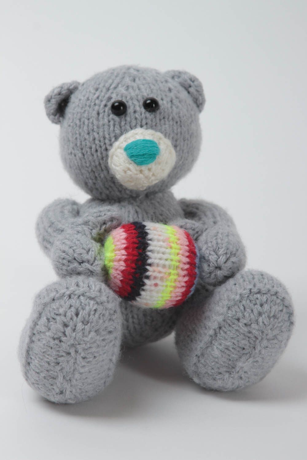 Handmade knitted toy designer stuffed toy present for kids unique decoration photo 2