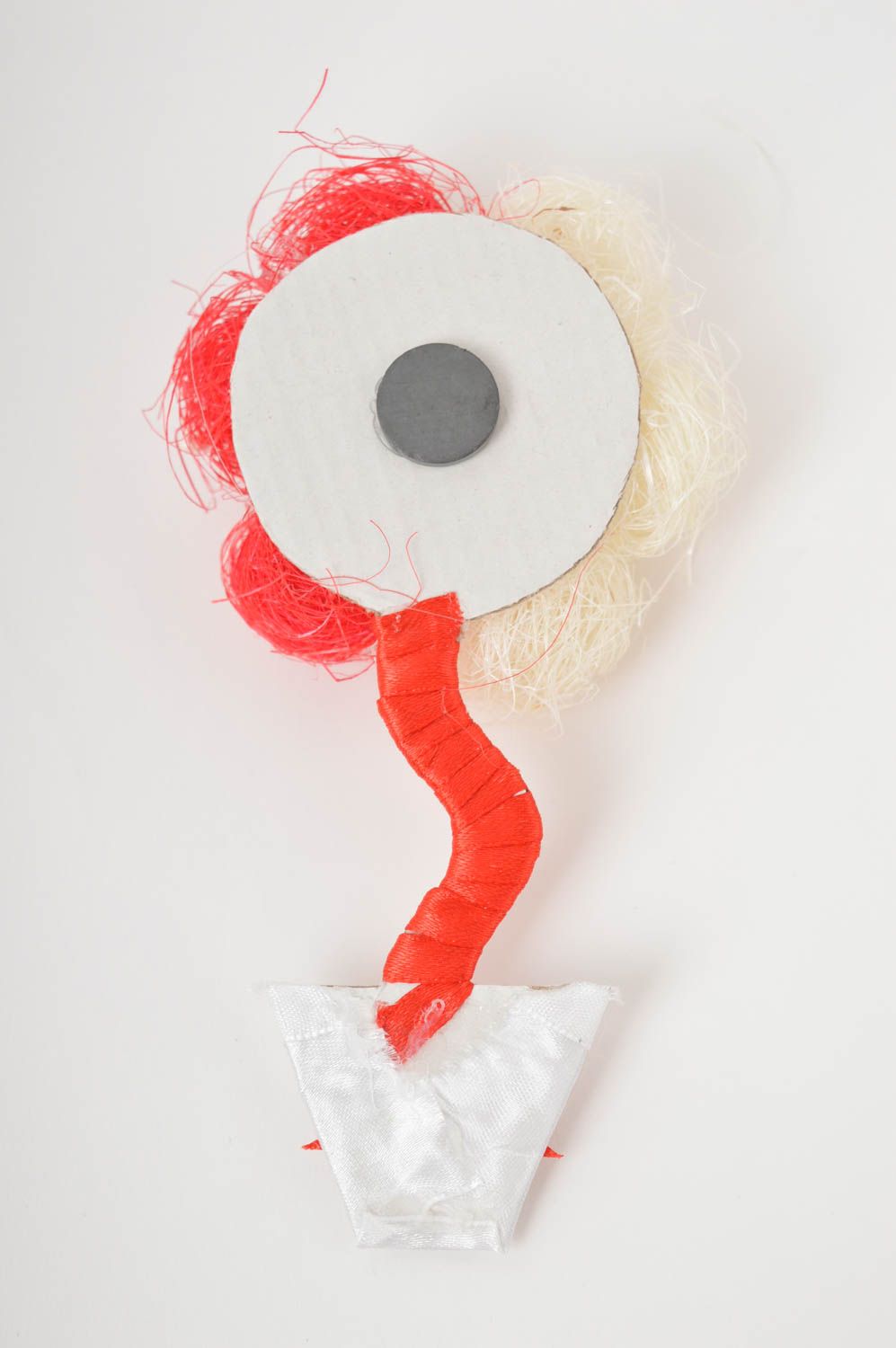 Handmade Deko Kühlschrank Magnet ausgefallenes Geschenk Haus Dekoration rot weiß foto 3