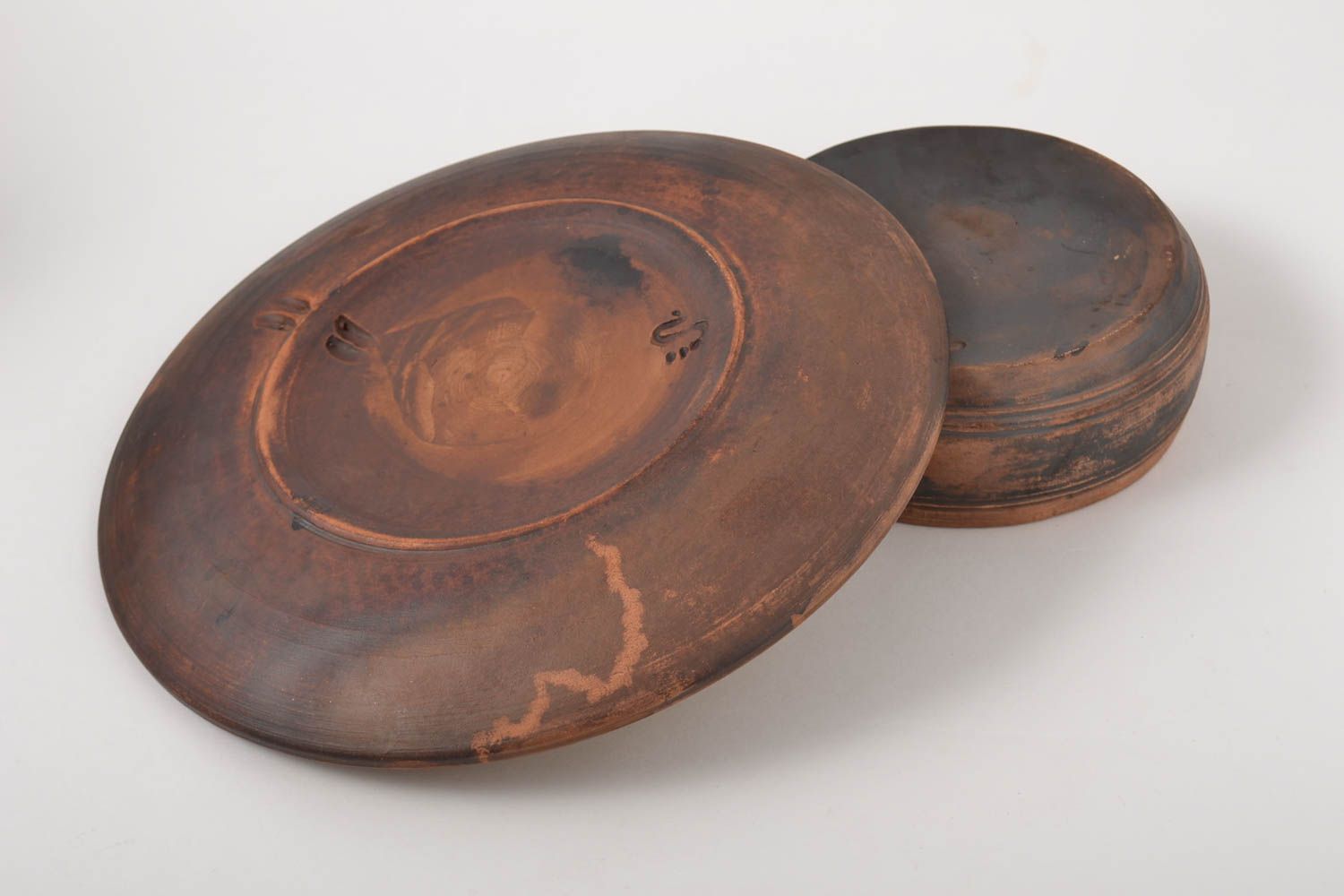 Geschirr Set handgemachte Keramik Ton Teller und kleine Schale 300 ml  foto 4