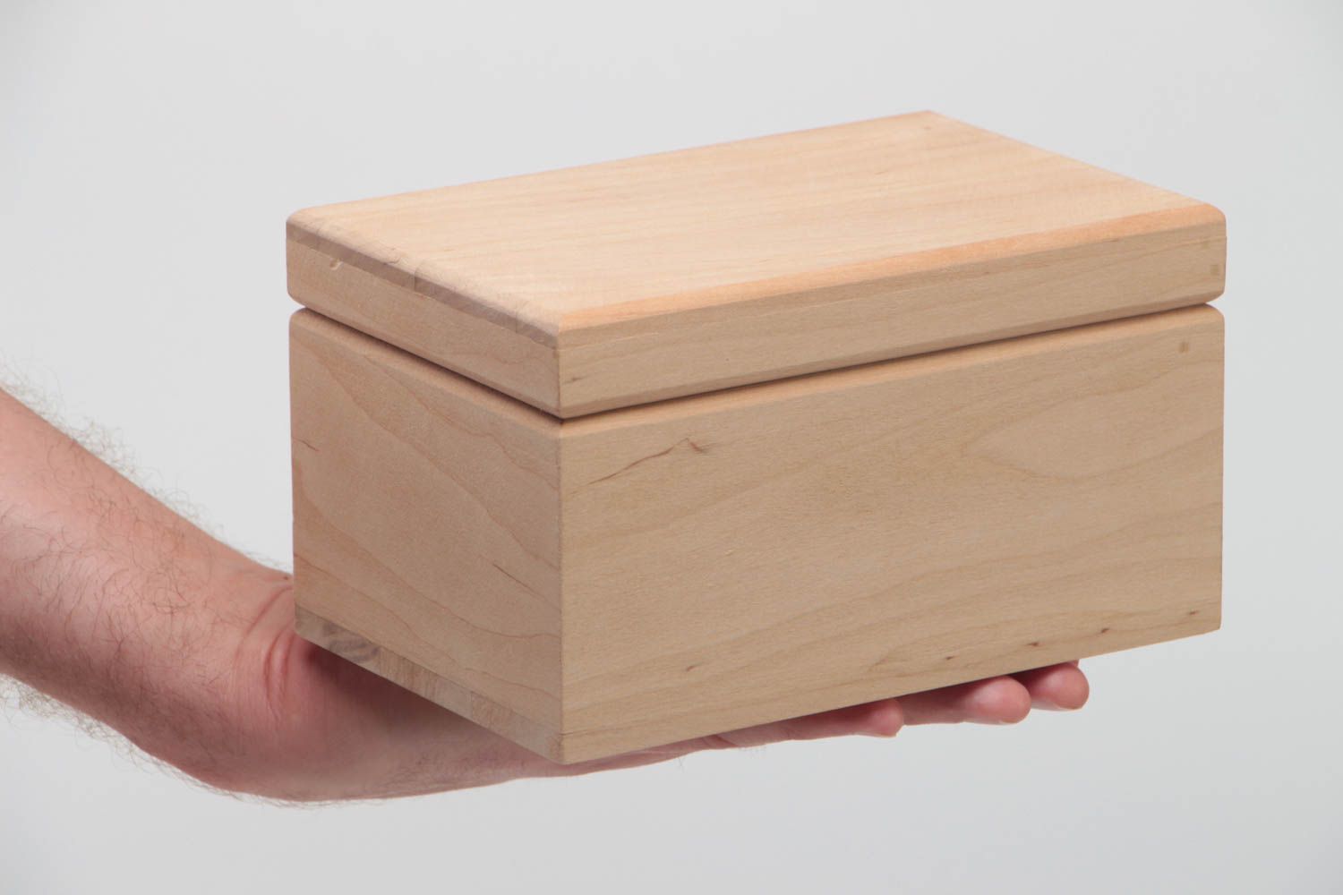 Caja de madera para decorar pieza en blanco para manualidades hecha a mano  foto 5
