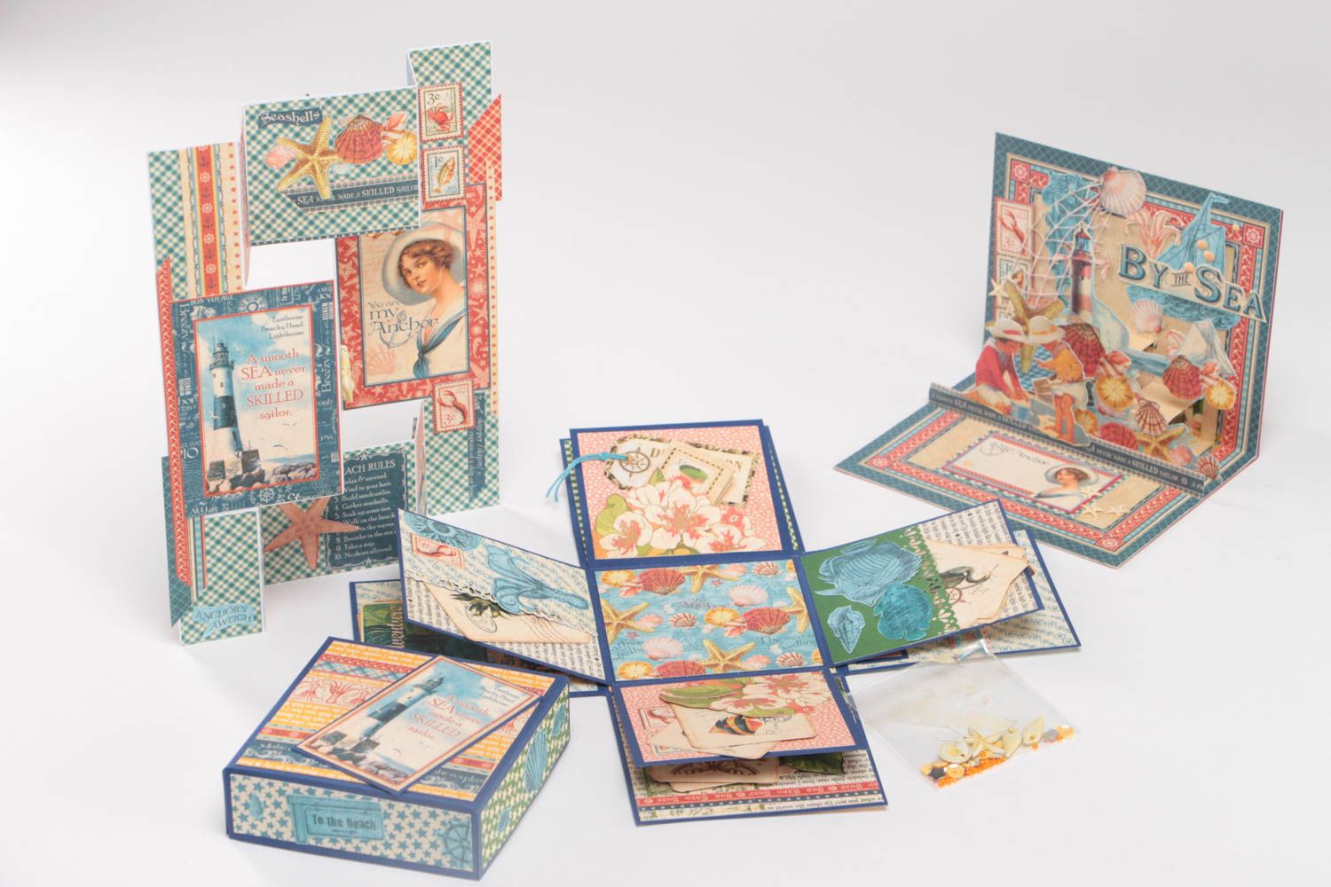 Handmade 3D greeting cards and memoirs box scrapbooking supplies set photo 2